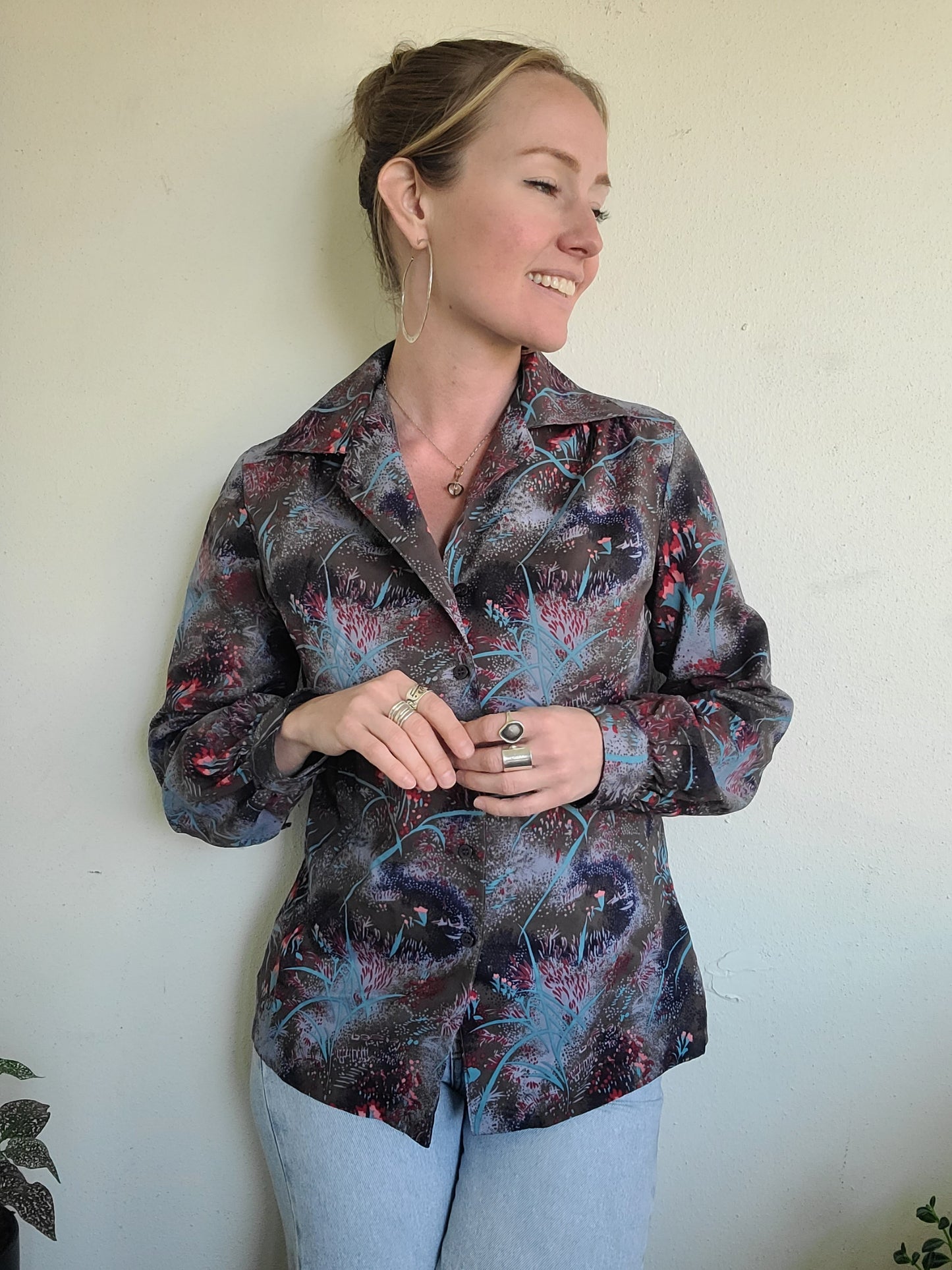 The Late Night Lagoon Vintage 70s Button Down M