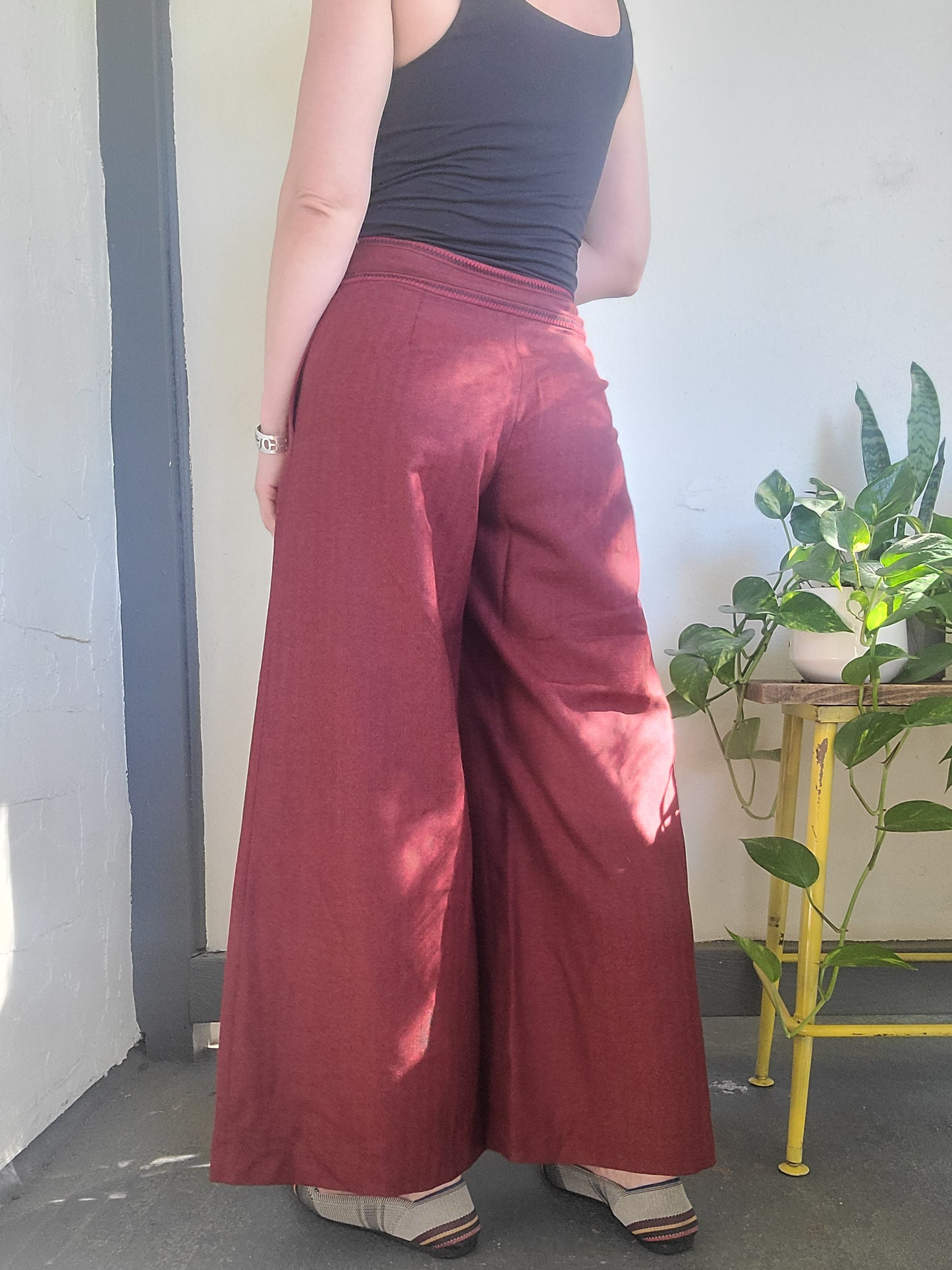 The Ruby Thin Wool Wide Leg Cropped Pants 30 NWT