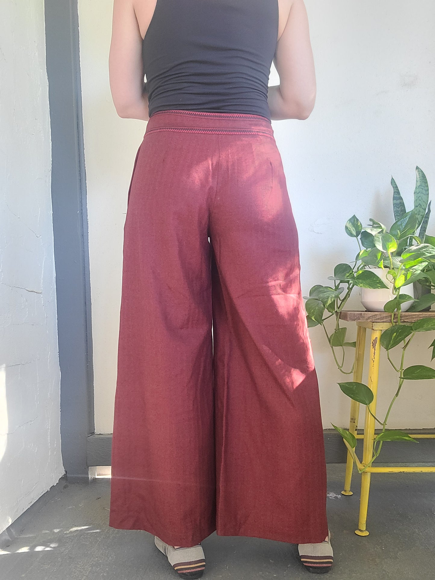 The Ruby Thin Wool Wide Leg Cropped Pants 30 NWT