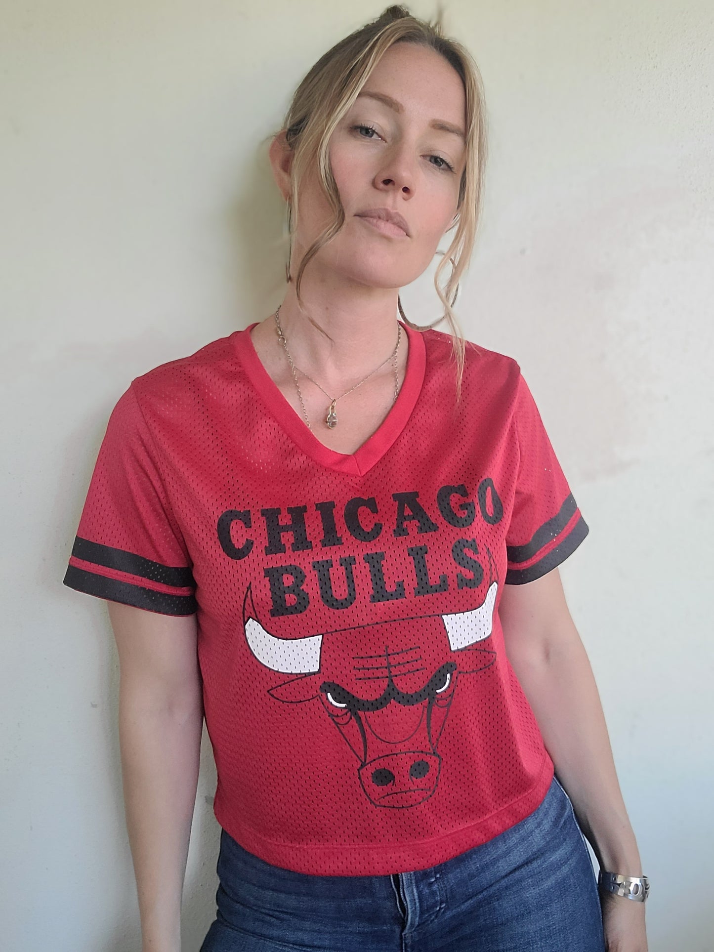 The Preloved Chicago Bulls Cropped Jersey M-L