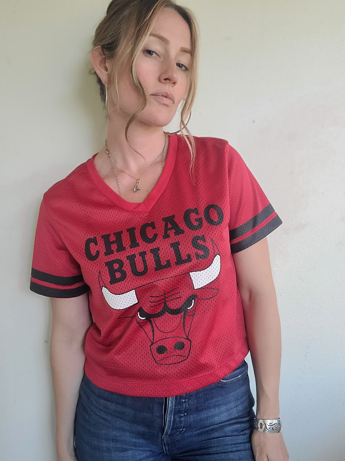 The Preloved Chicago Bulls Cropped Jersey M-L