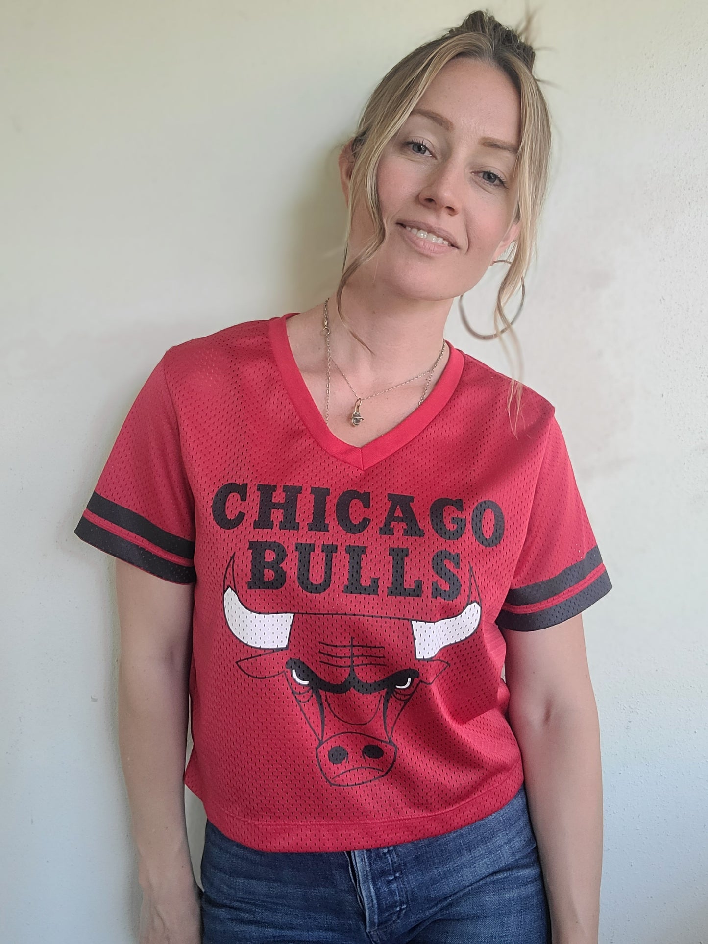 The Preloved Chicago Bulls Cropped Jersey M-L