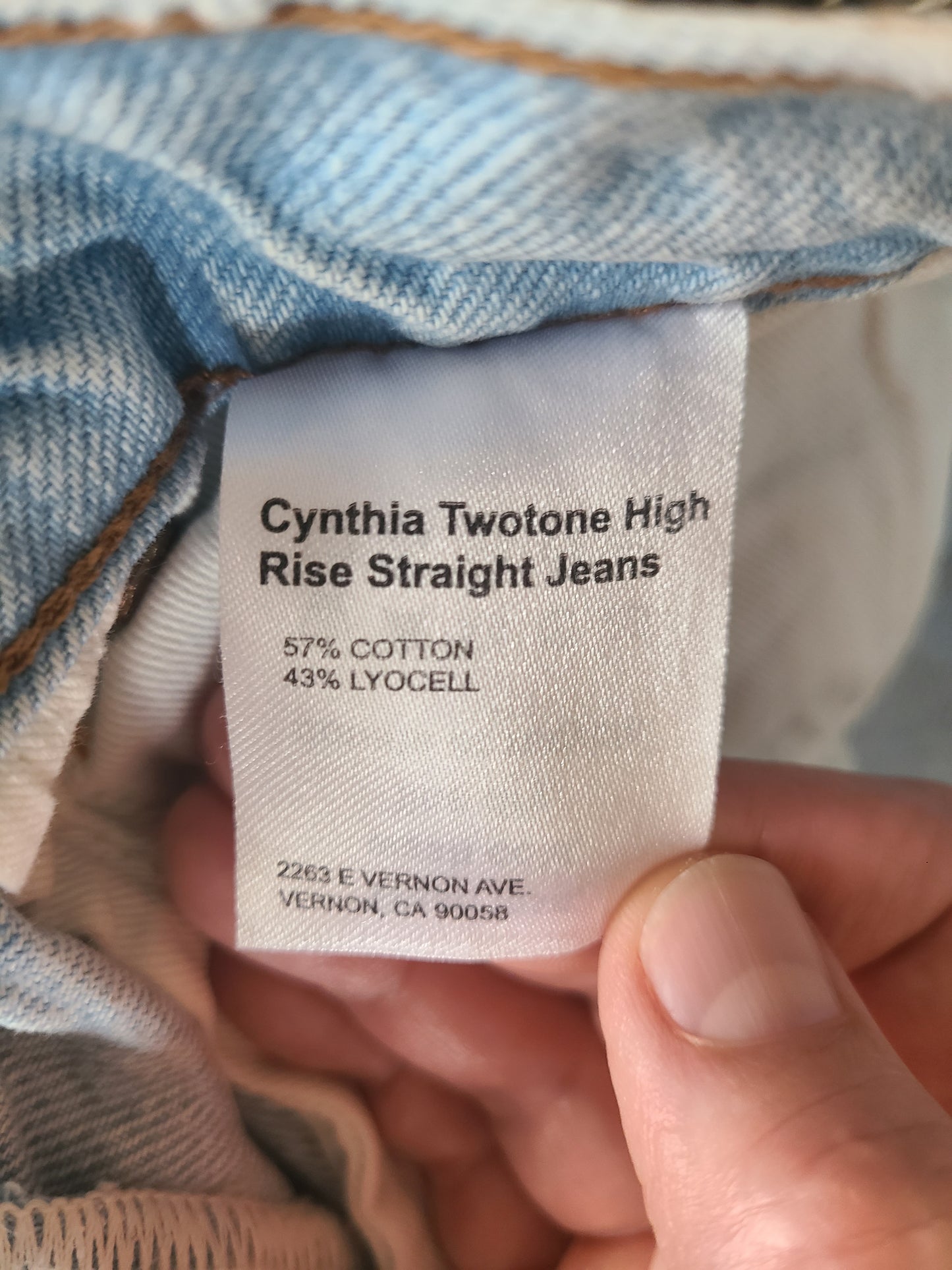 Cynthia Twotone High Rise Straight Jeans by Reformation Jeans 23