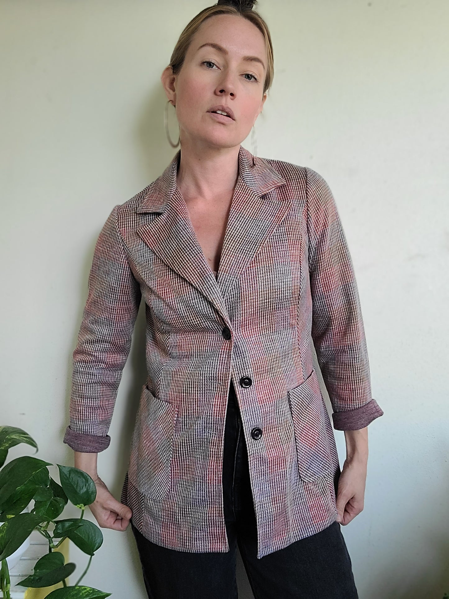 The Kerry Knit Vintage 1970s Work Blazer M-L