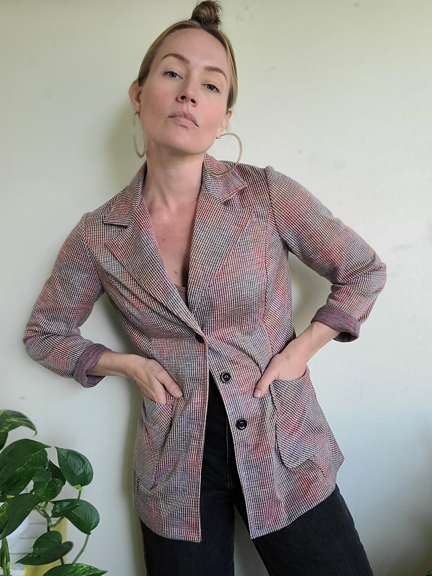 The Kerry Knit Vintage 1970s Work Blazer M-L