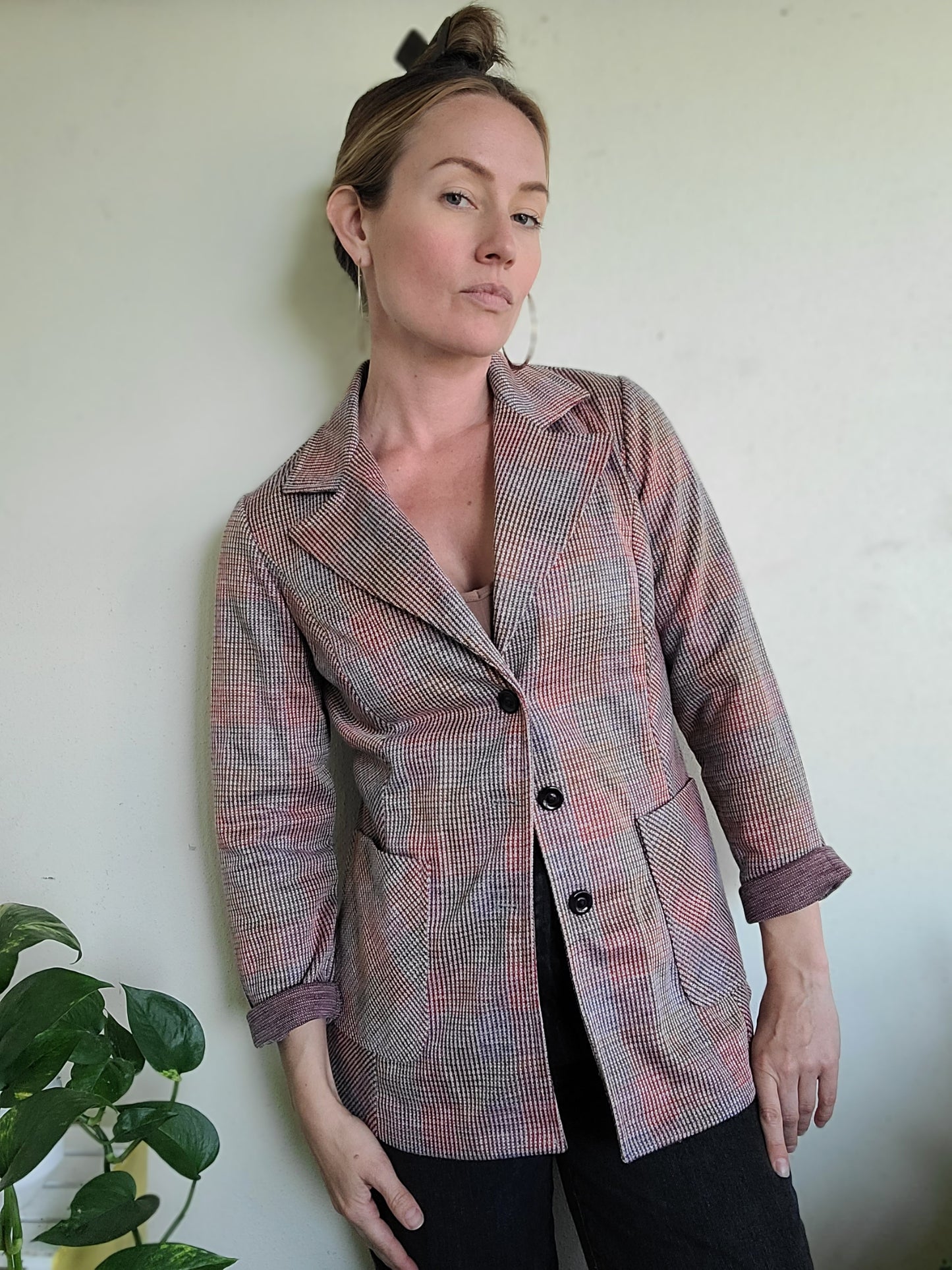 The Kerry Knit Vintage 1970s Work Blazer M-L