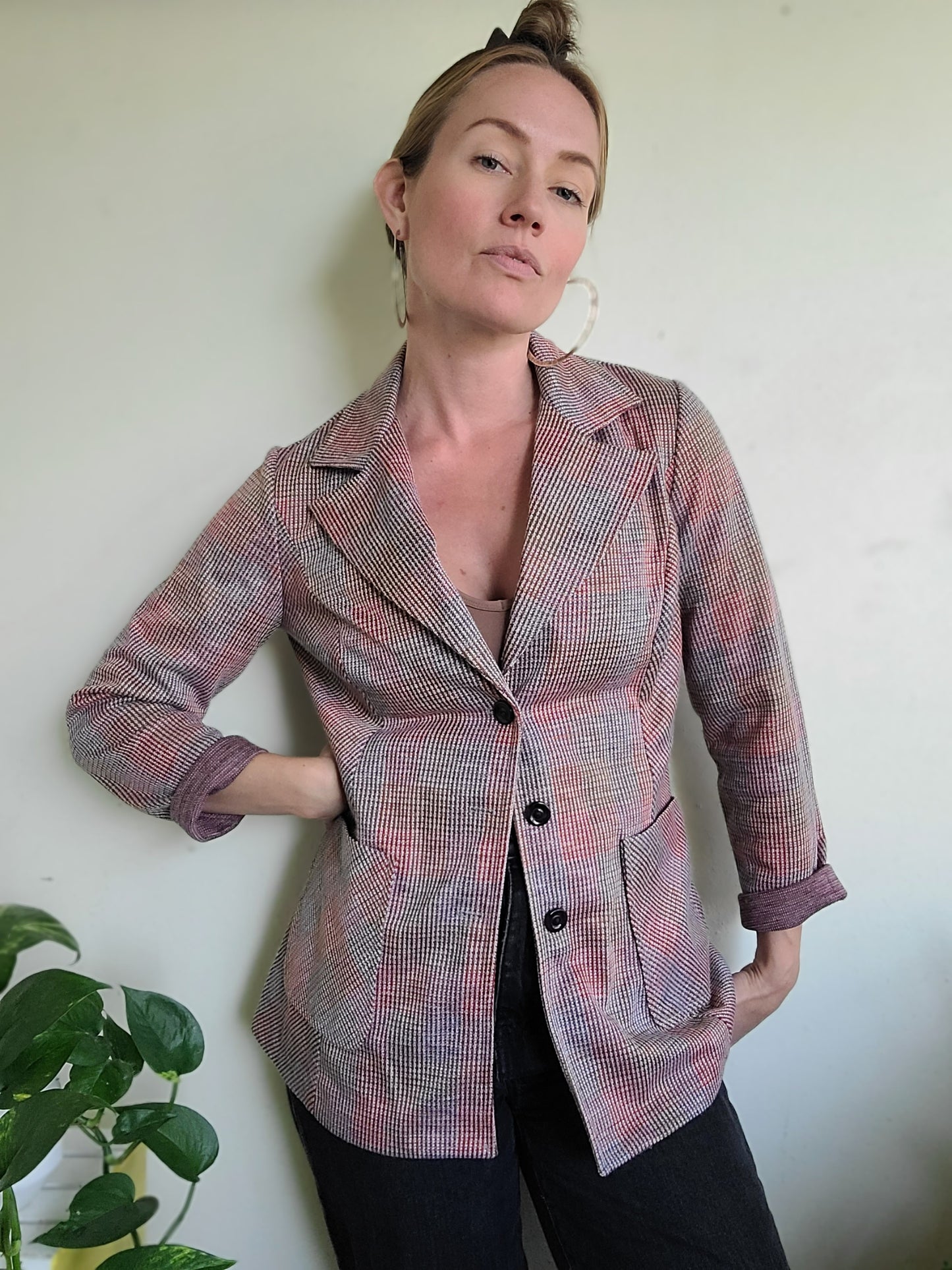 The Kerry Knit Vintage 1970s Work Blazer M-L