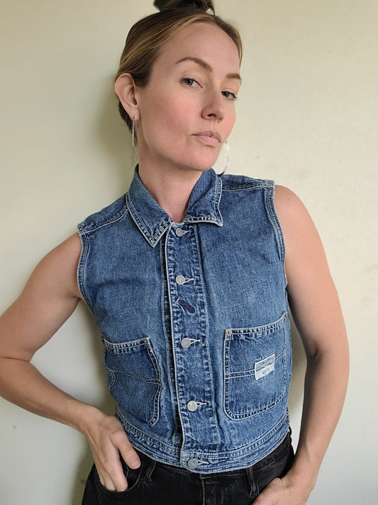 The Savannah Vintage 90s Calvin Klein Denim Vest XS-S