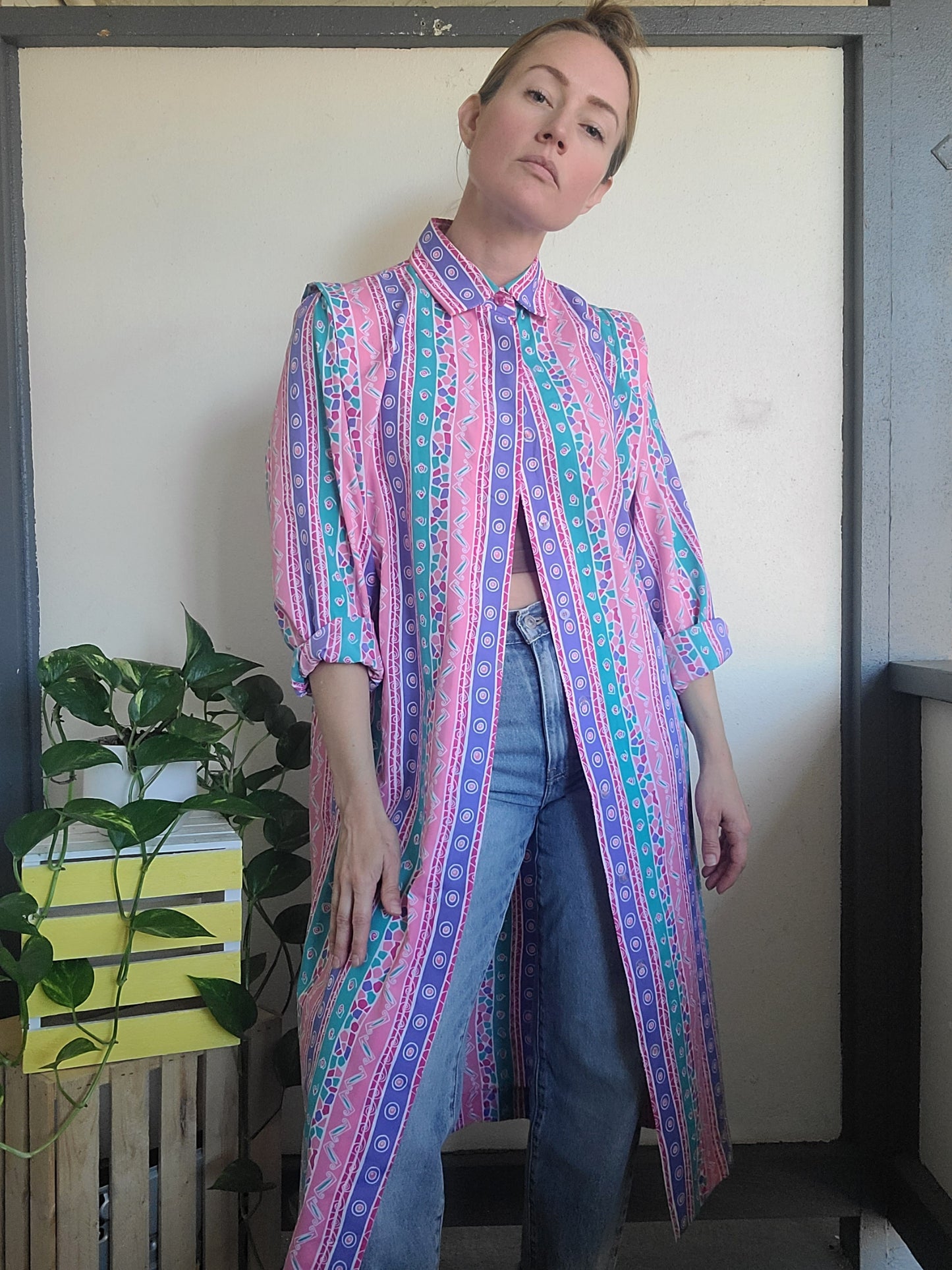 The Schrader Vintage 80s Duster + Dress M-L