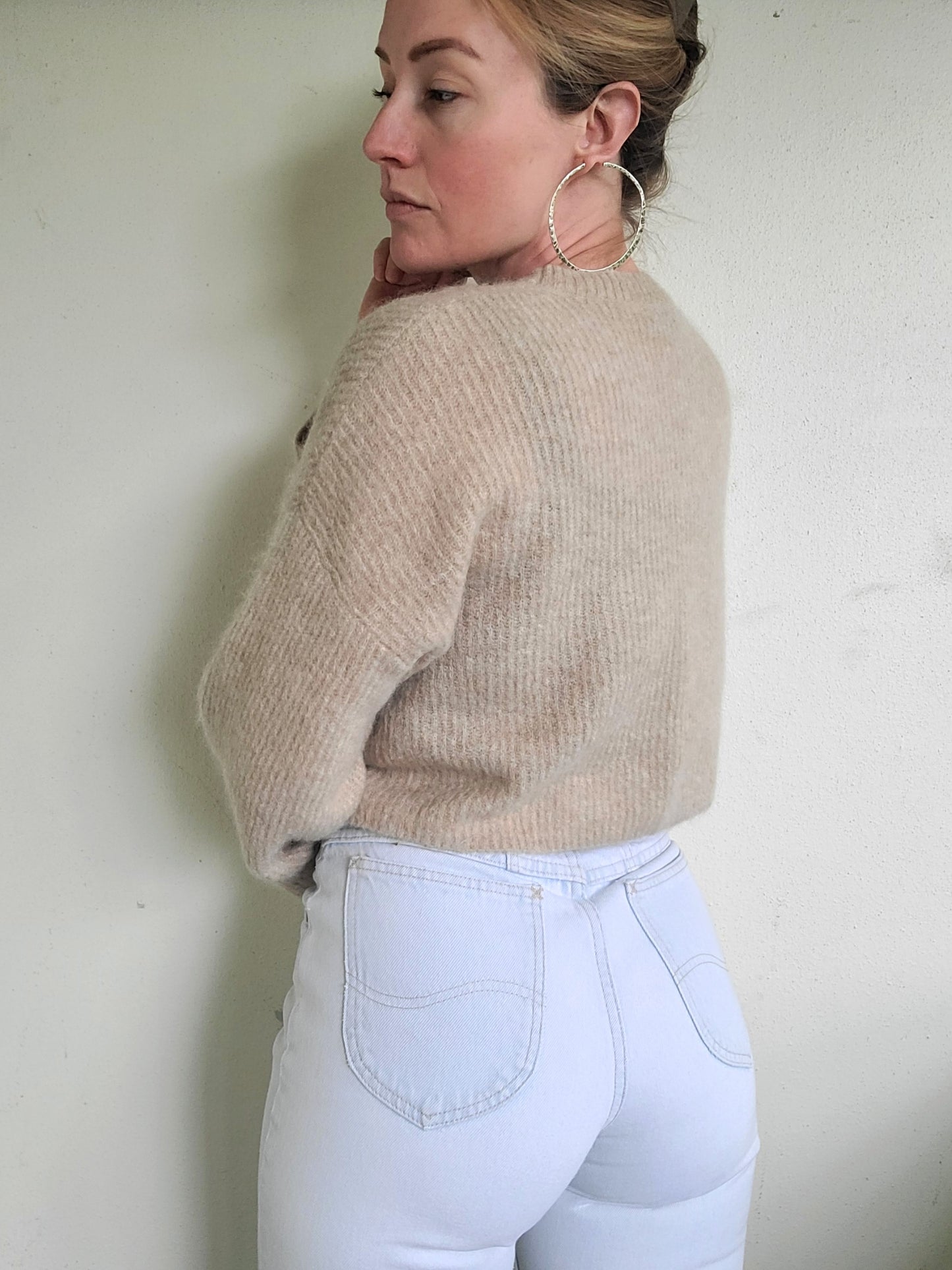 The Babaton Cropped Wool + Mohair Sweater M