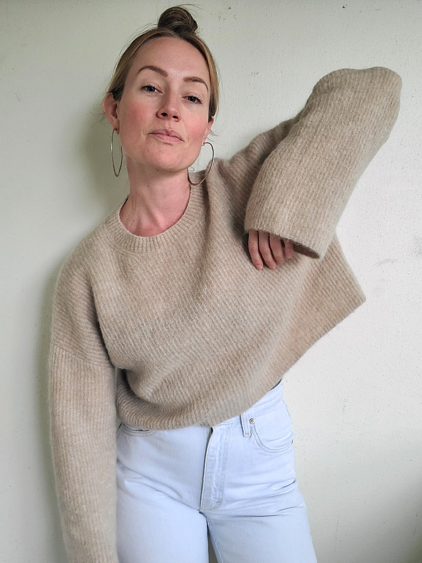 The Babaton Cropped Wool + Mohair Sweater M