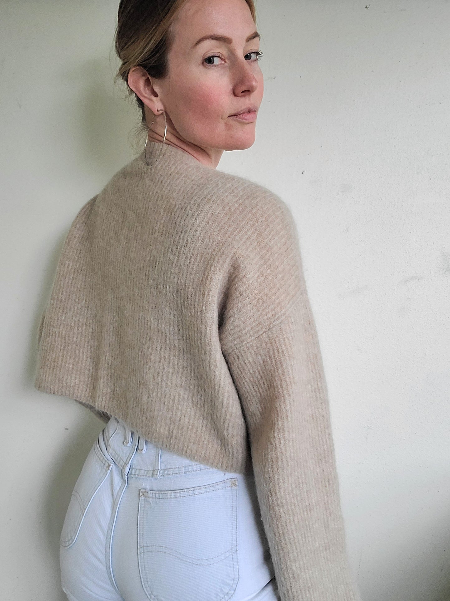 The Babaton Cropped Wool + Mohair Sweater M