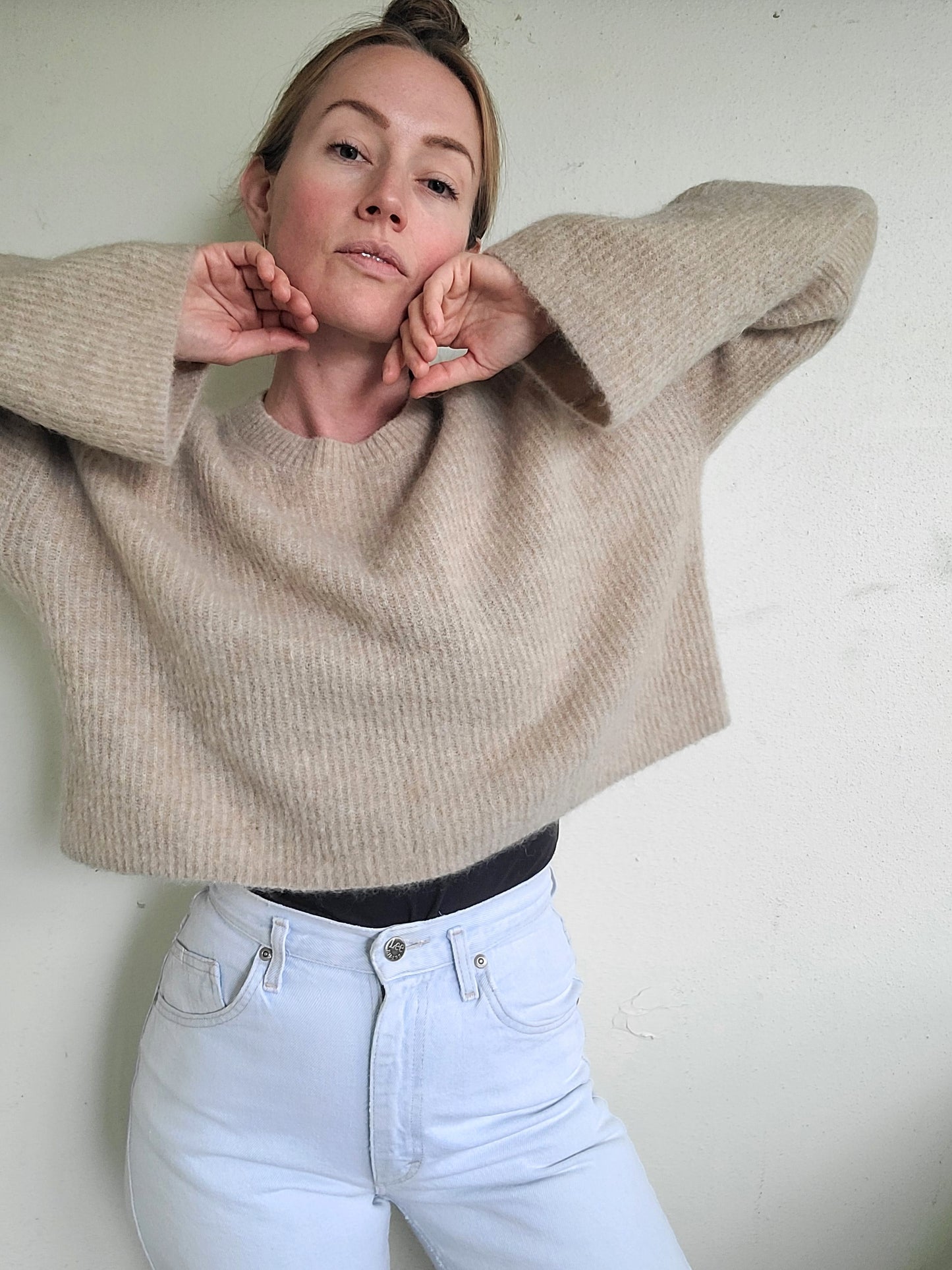 The Babaton Cropped Wool + Mohair Sweater M