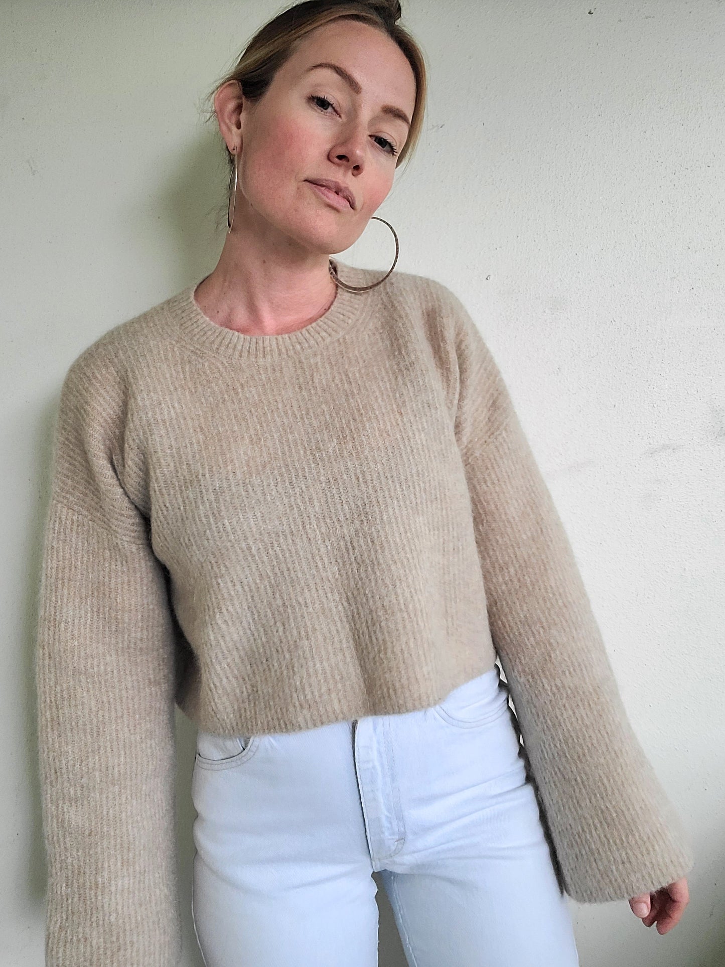 The Babaton Cropped Wool + Mohair Sweater M