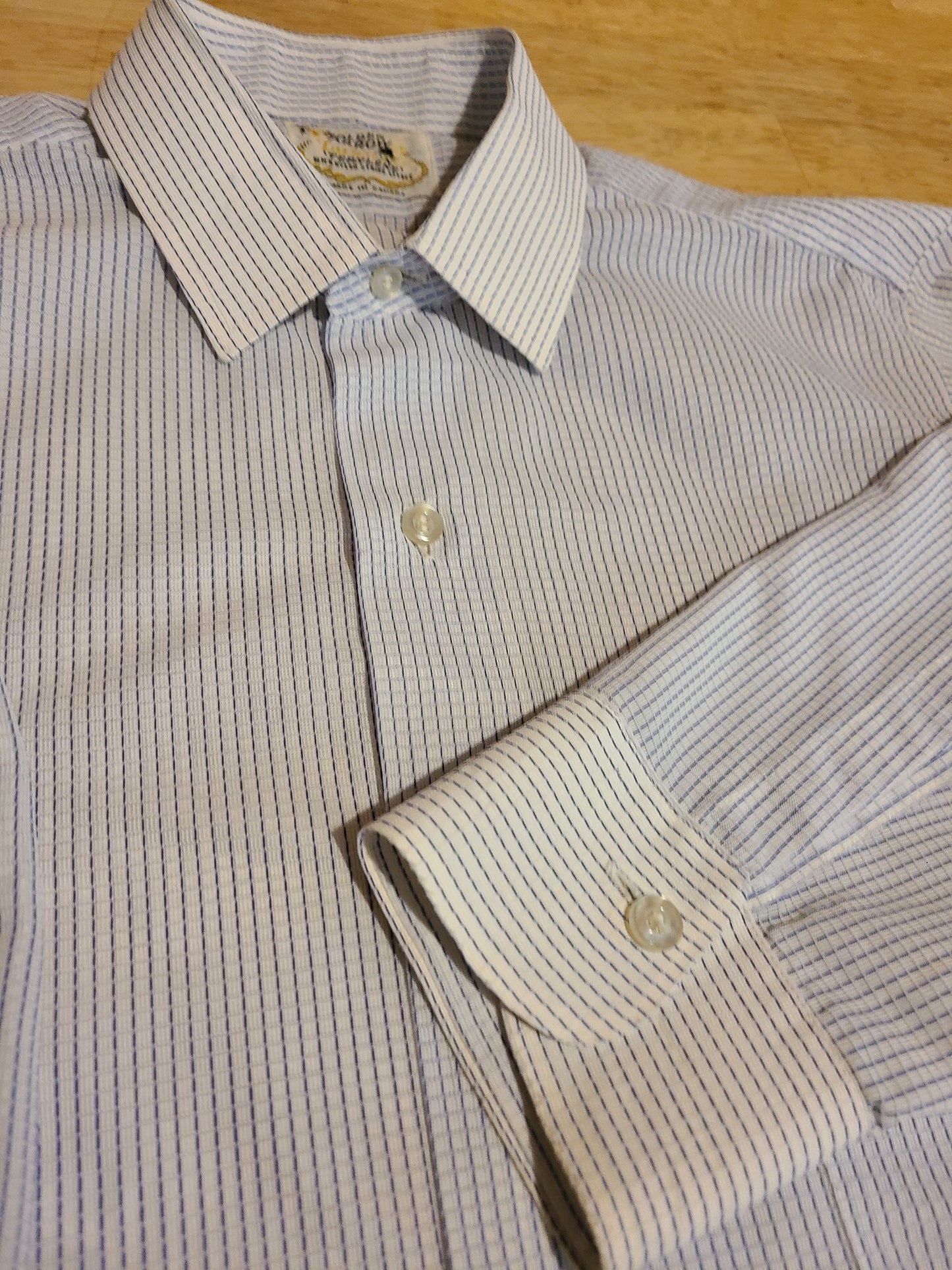 The Terry Textured 1970s Button Down Mens M-L