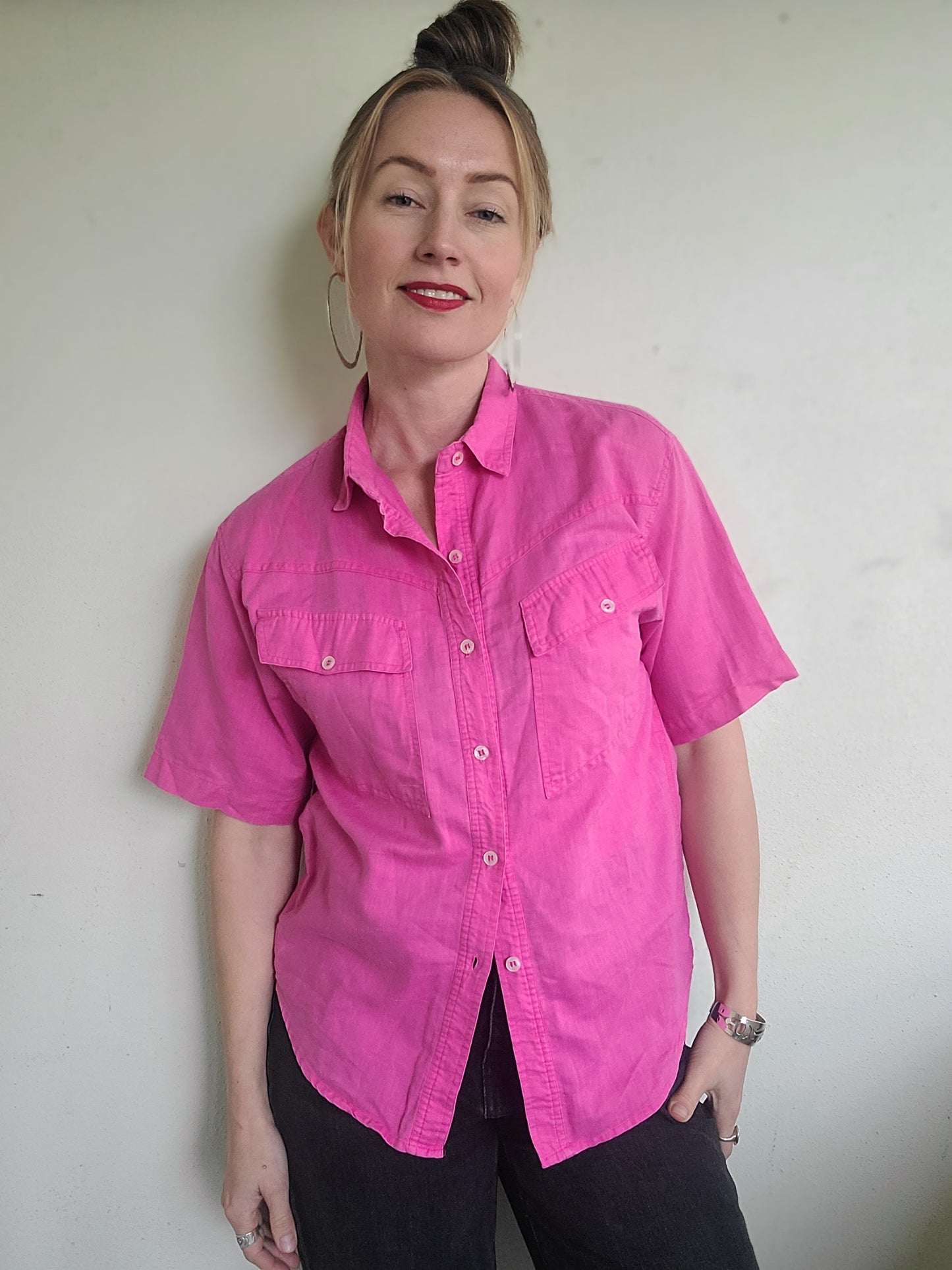 The Greyhound Slanted Pocket Button Down S-M