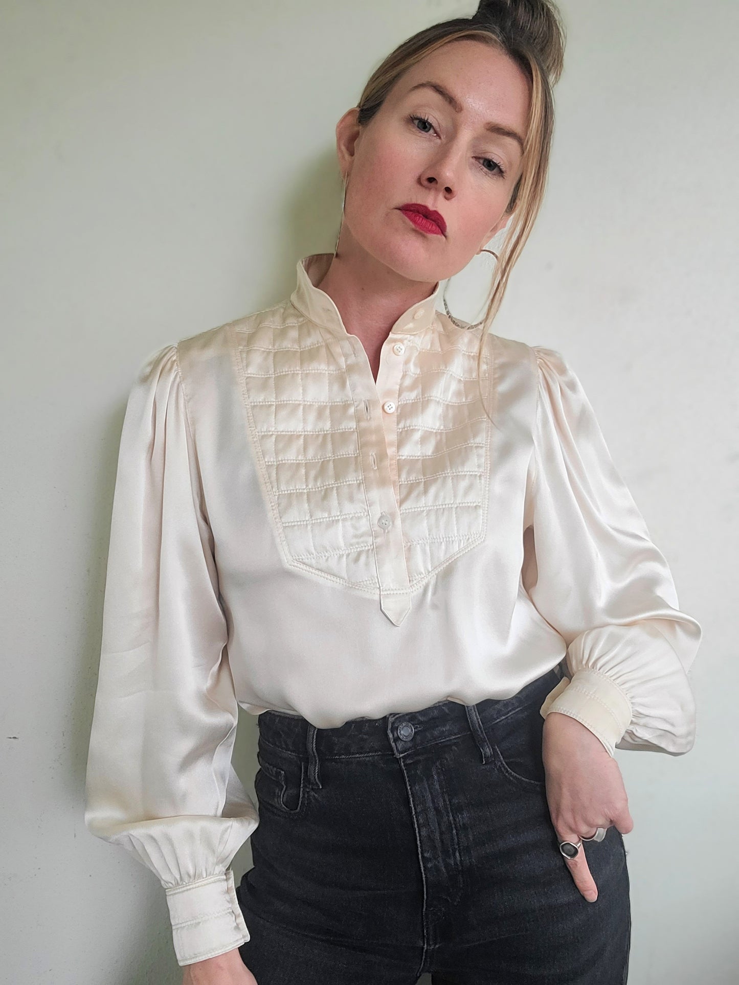 The Abalone Vintage Silk ESCADA Blouse M