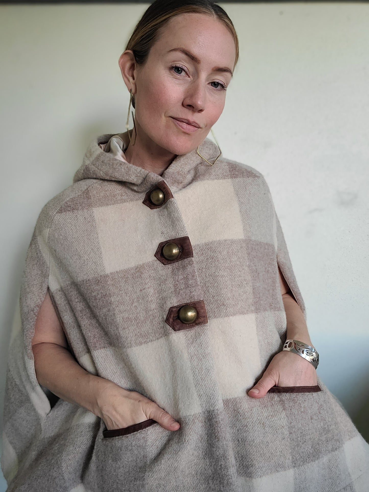 The Anne Wool Plaid Cape by Tuck Shop Trading Co. O/S