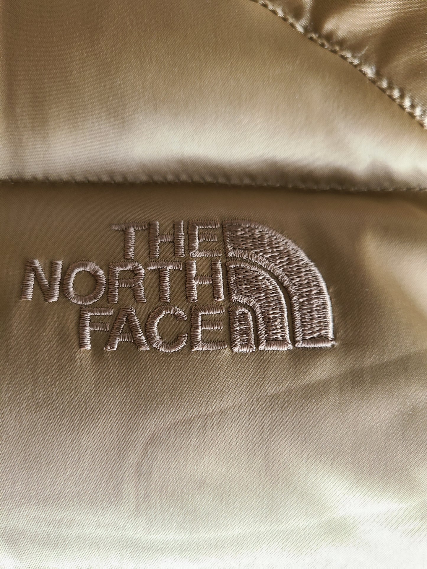 The Little Gold Riding Hooded North Face Down Puffer M