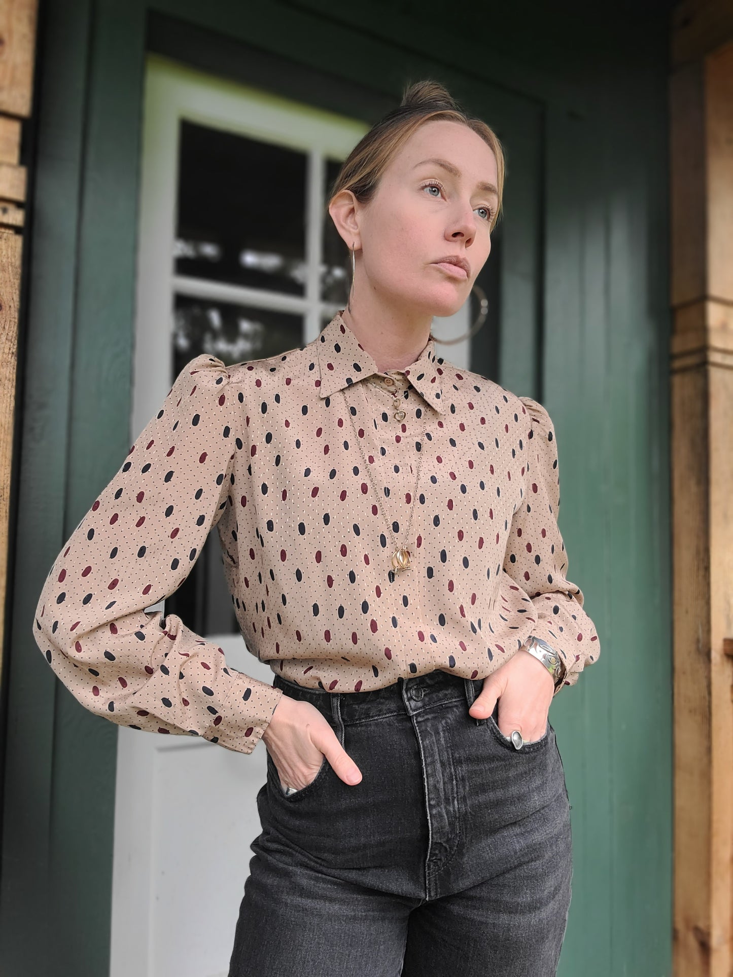 The Phillipe Vintage Button Down Blouse M-L