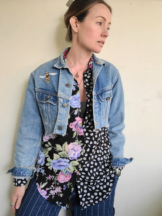 Sawed Off Vintage 70s LEE Riders Denim Jacket M