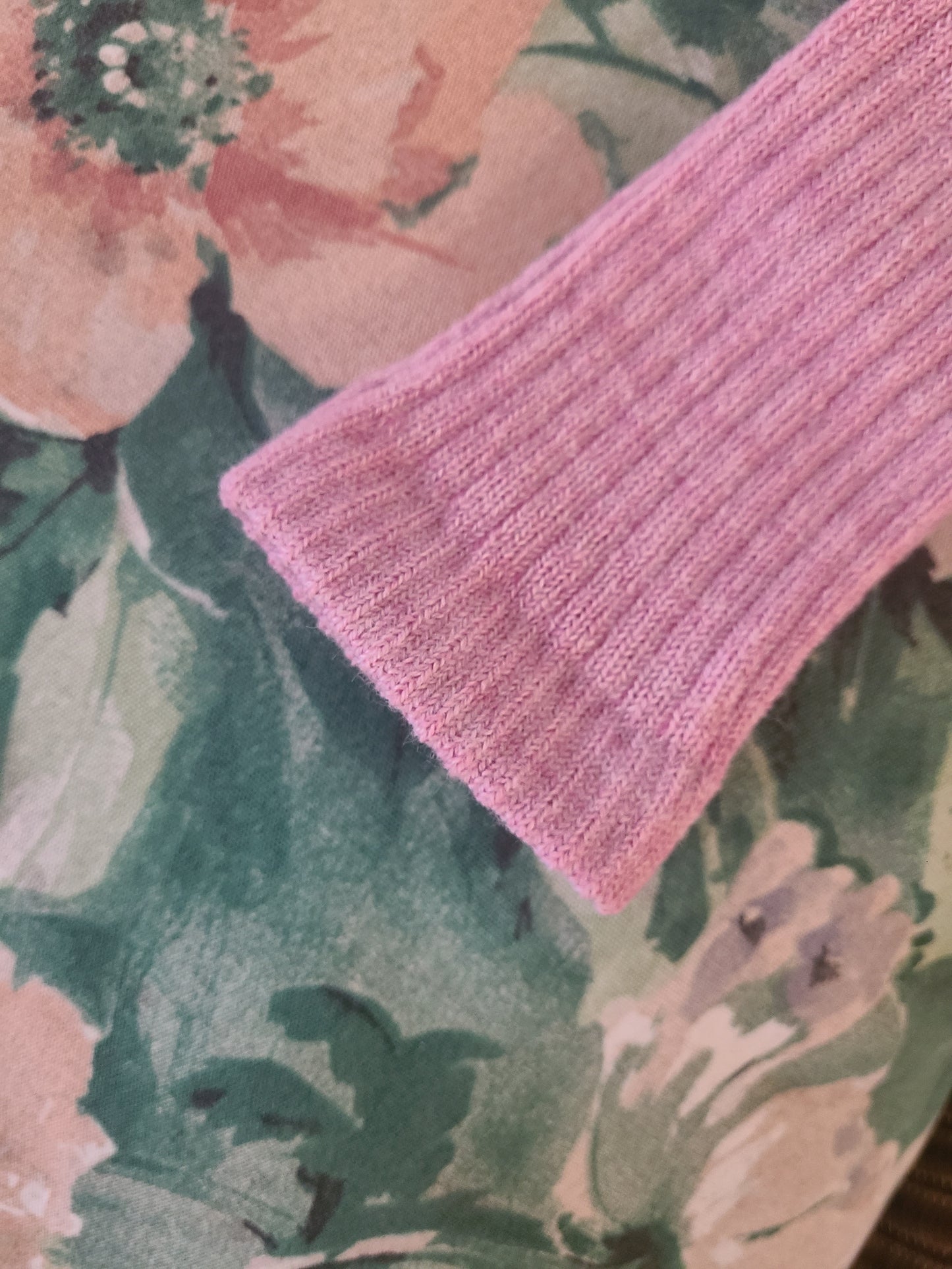 The Bethany Tall Ribbed Slouch Sock - Powder Pink
