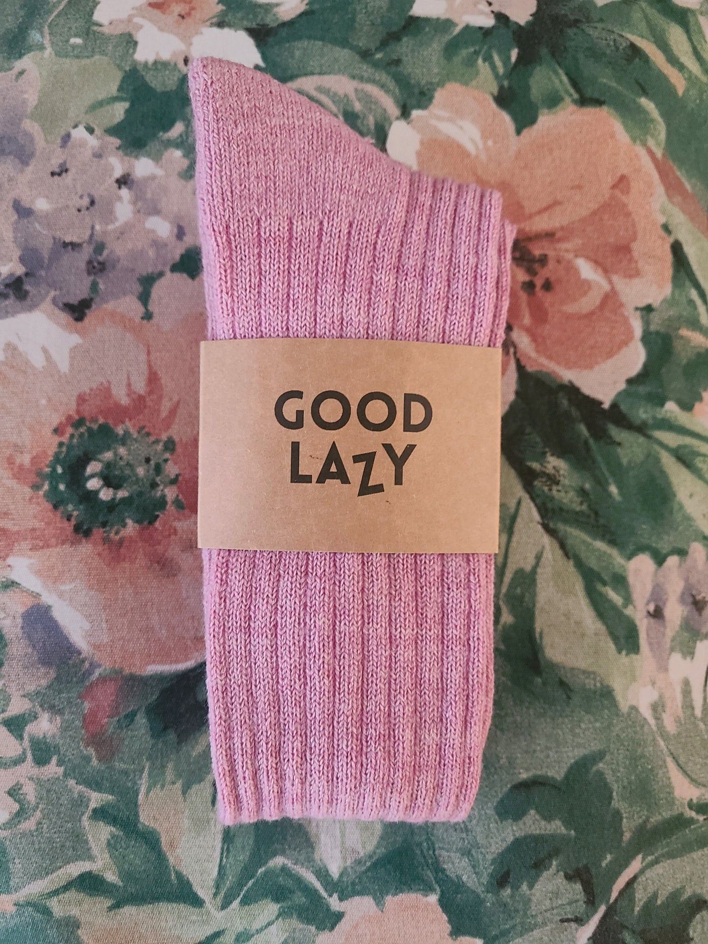 The Bethany Tall Ribbed Slouch Sock - Powder Pink