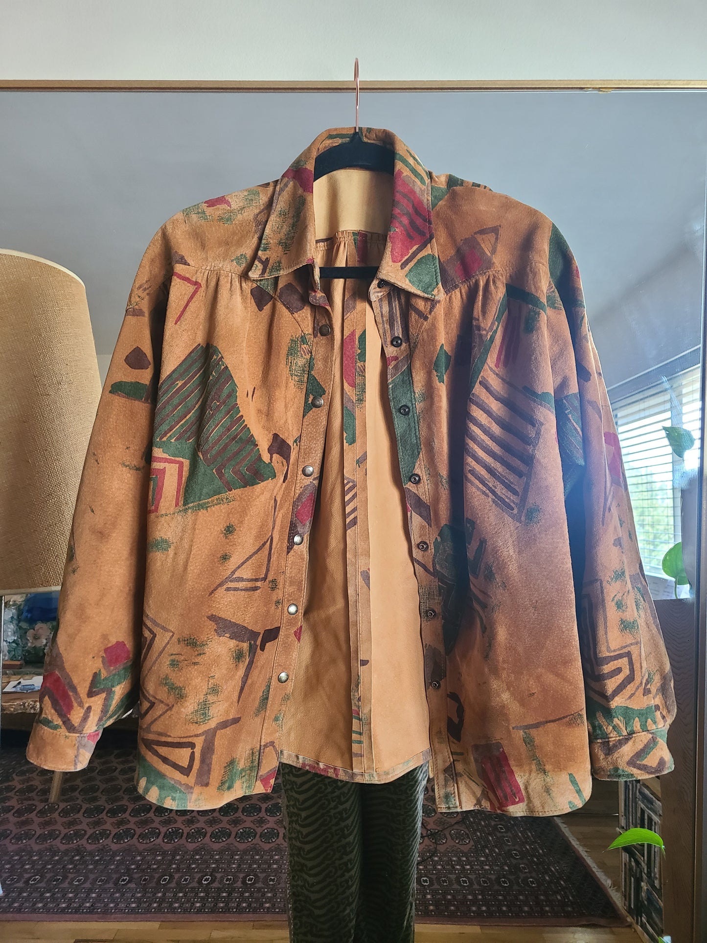 The Southwestern VTG 80s Handmade Suede Shirt Jacket S/M
