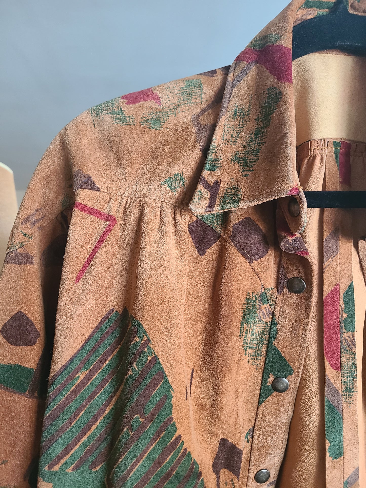 The Southwestern VTG 80s Handmade Suede Shirt Jacket S/M