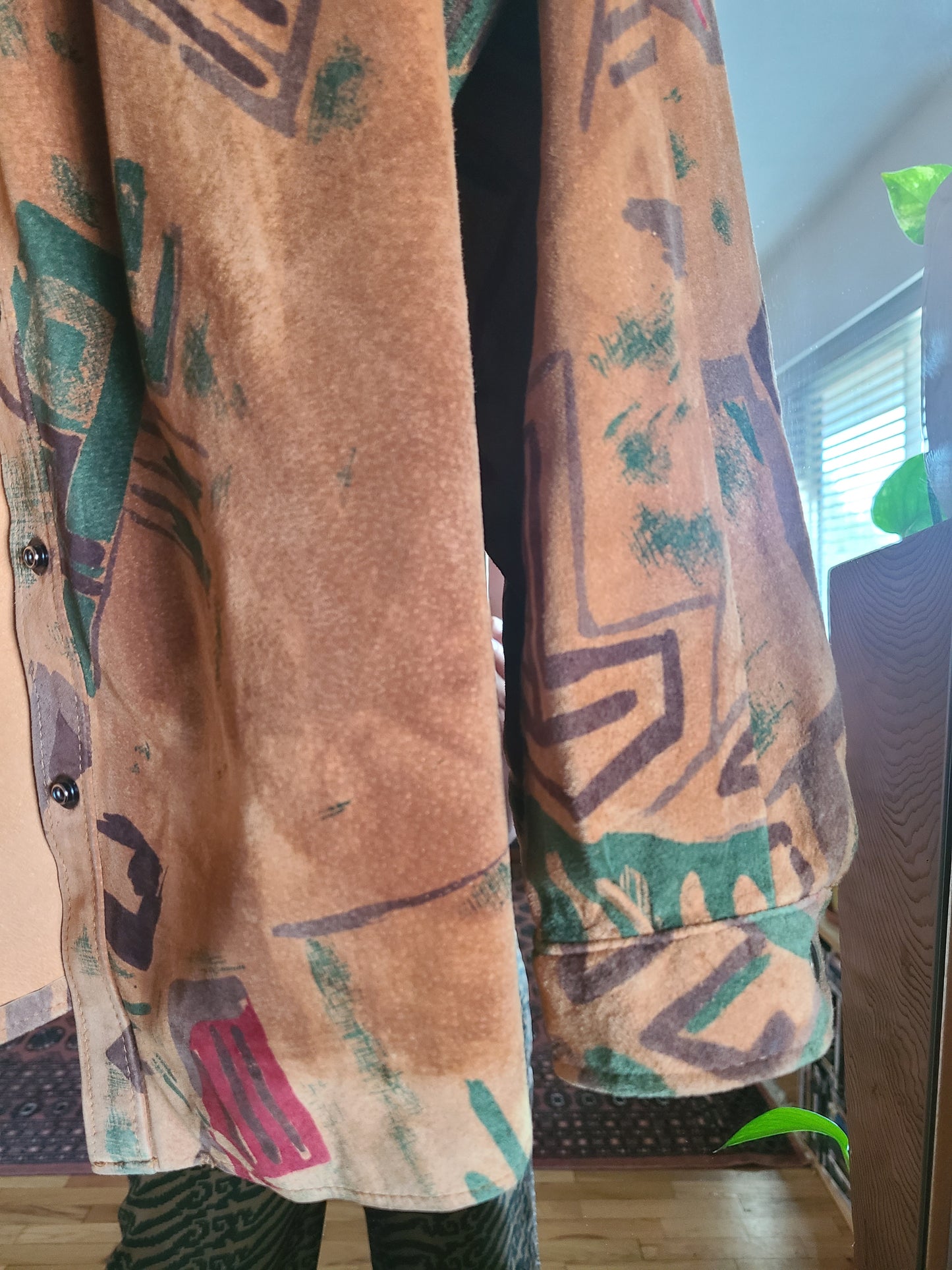 The Southwestern VTG 80s Handmade Suede Shirt Jacket S/M