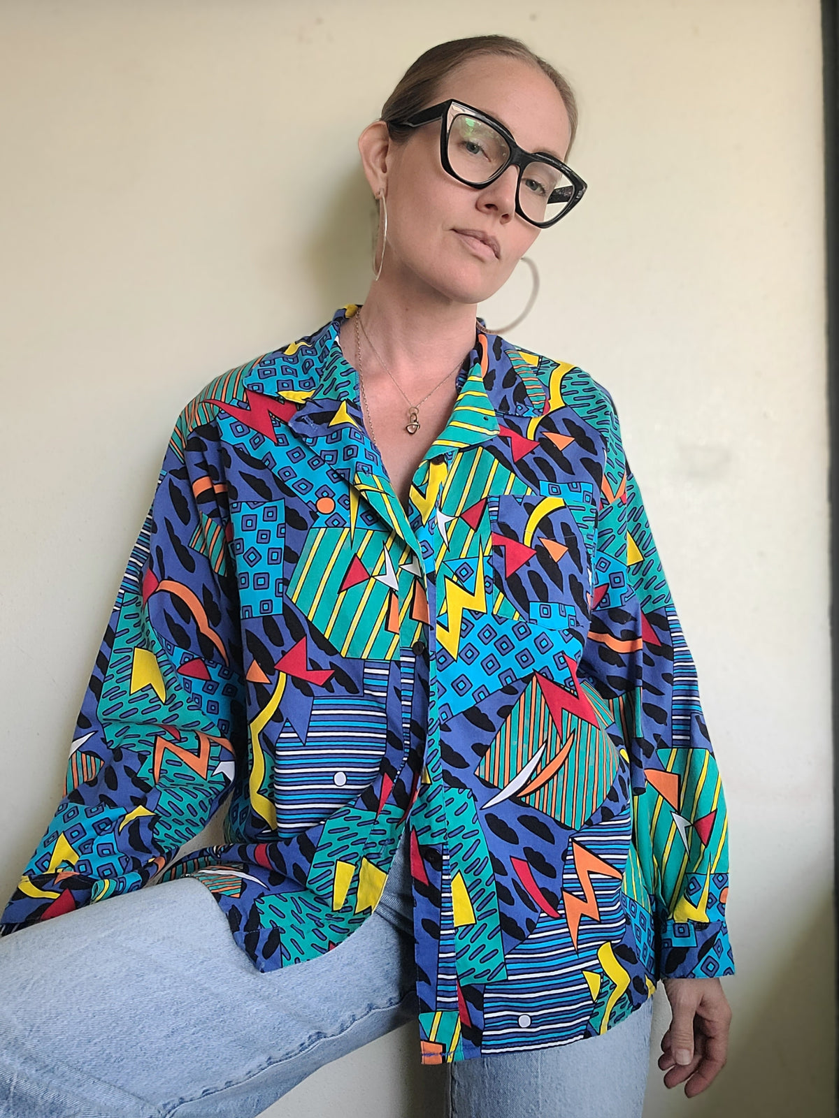 The Drunk Uncle Vintage 80s Button Down by Le Weekend L