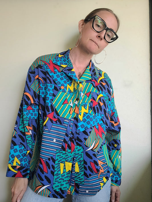 The Drunk Uncle Vintage 80s Button Down by Le Weekend L