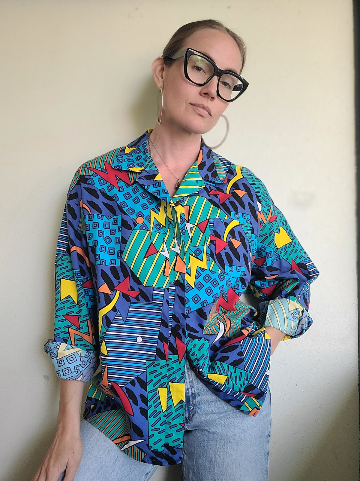The Drunk Uncle Vintage 80s Button Down by Le Weekend L