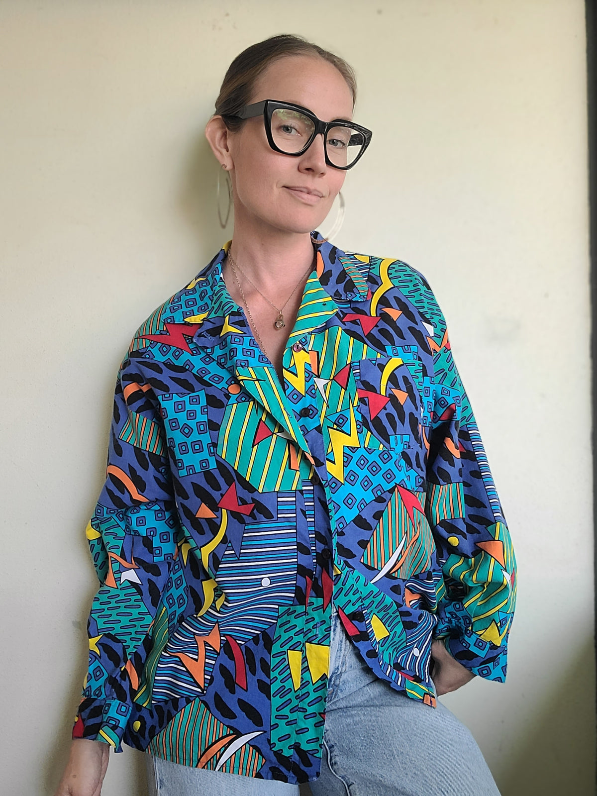The Drunk Uncle Vintage 80s Button Down by Le Weekend L