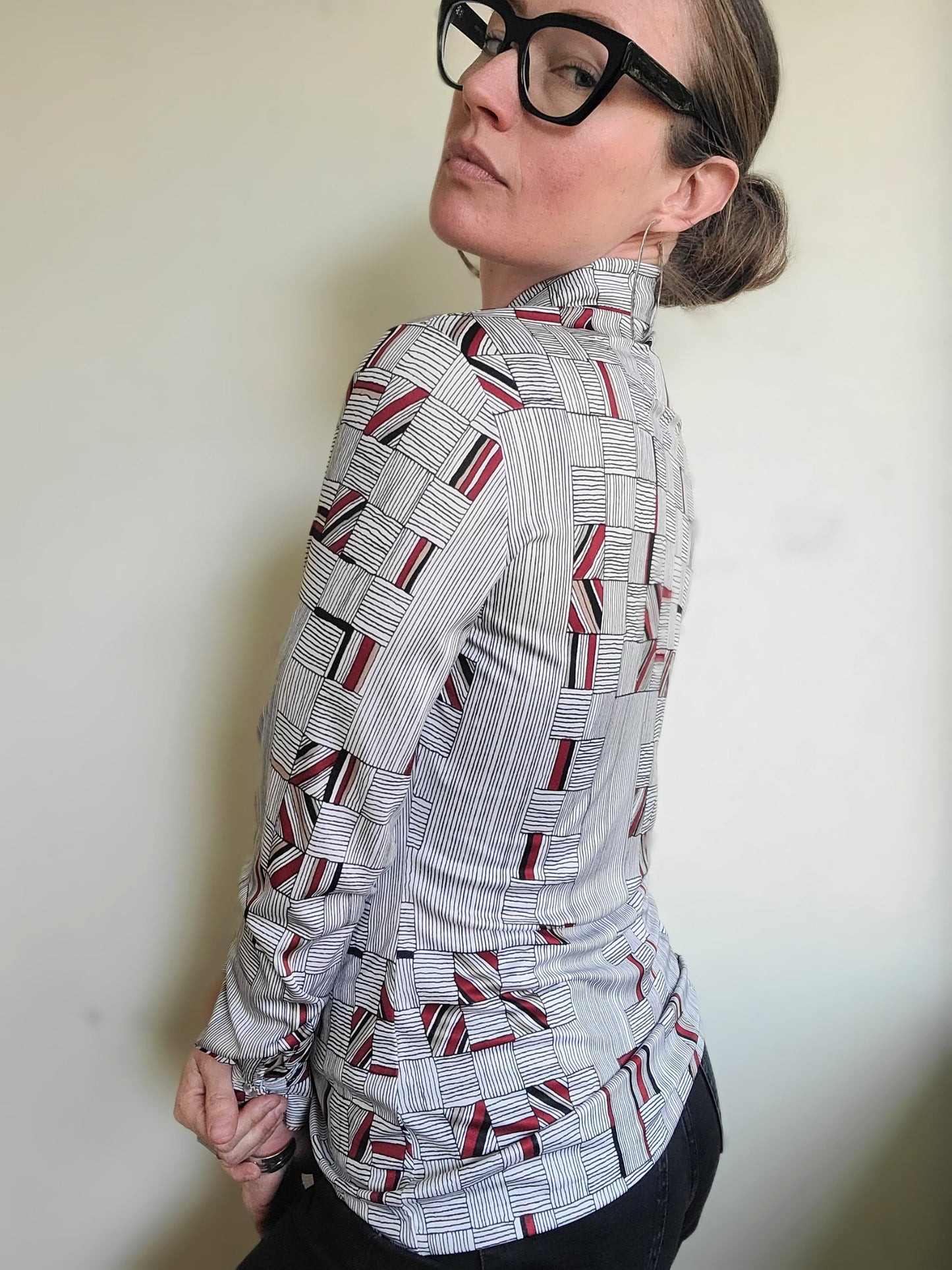 The Mondrian Vintage 70s Dagger Collar Blouse S/M