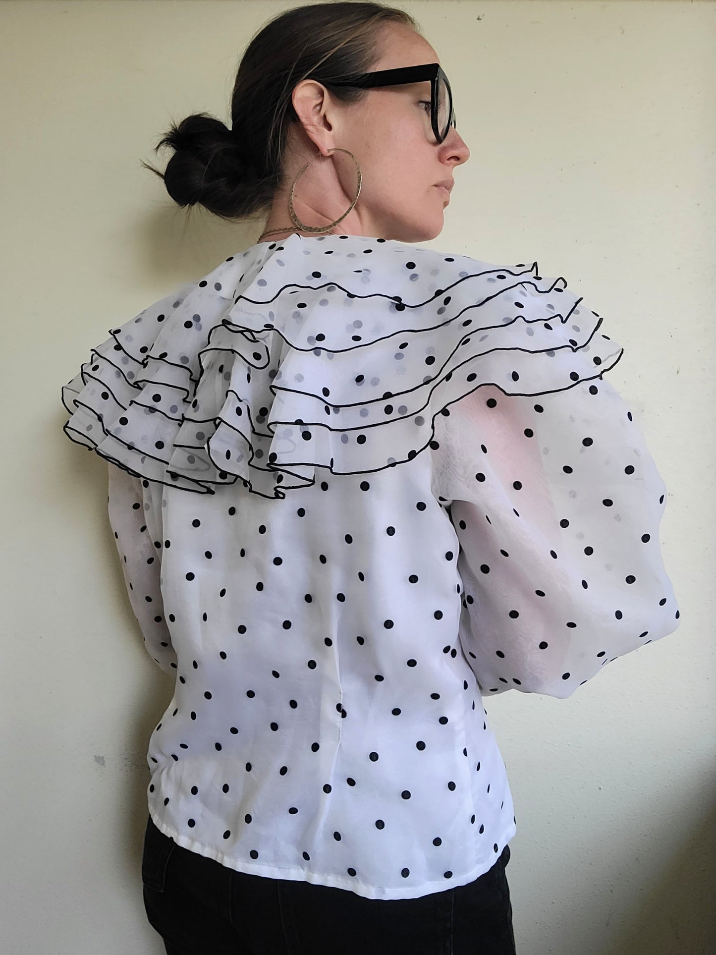 The Layer Cake Vintage 80s Polka Dot Blouse L