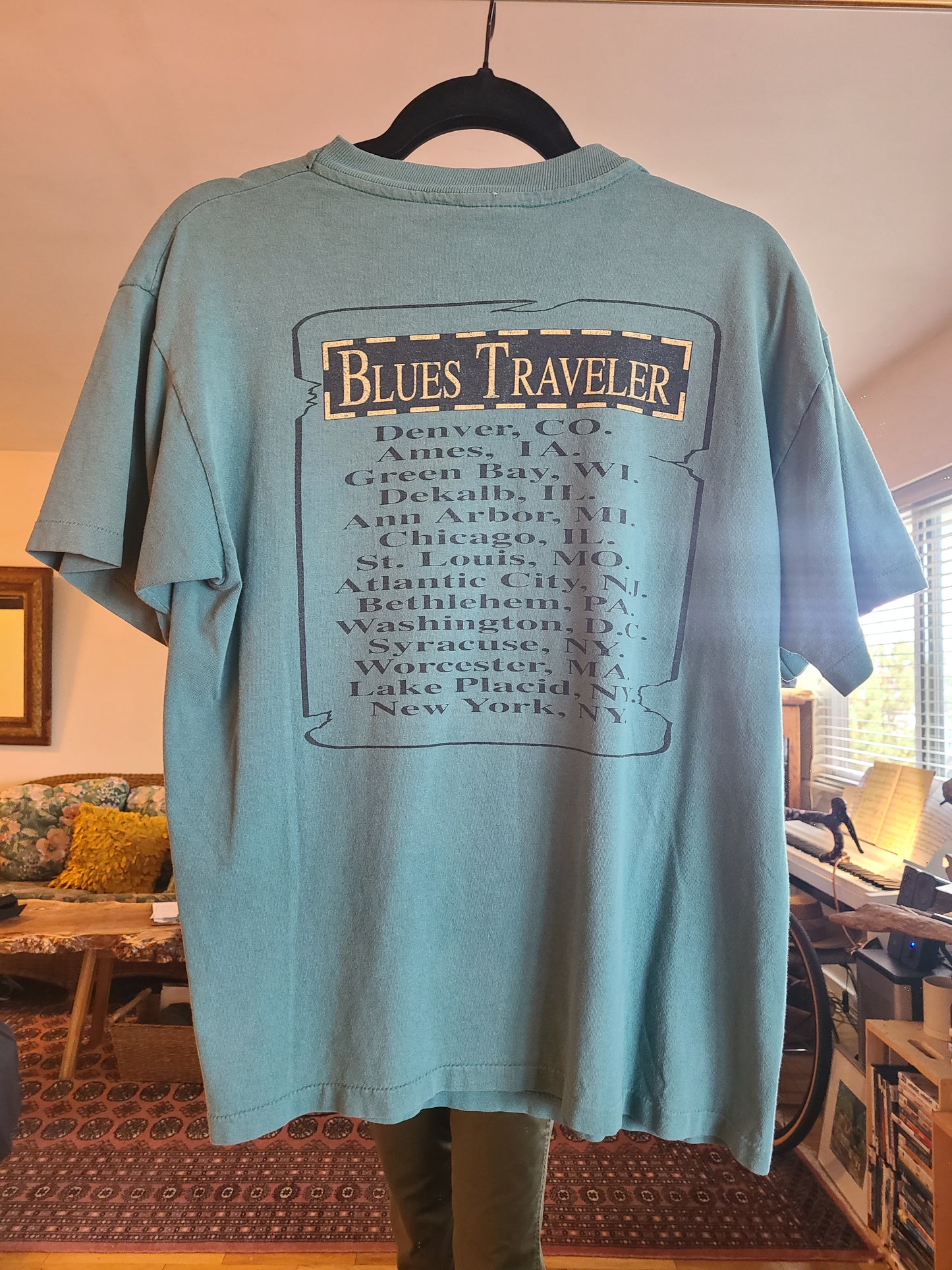 Vintage 90s Blues Traveler Tour 100% Cotton Made In USA T-Shirt