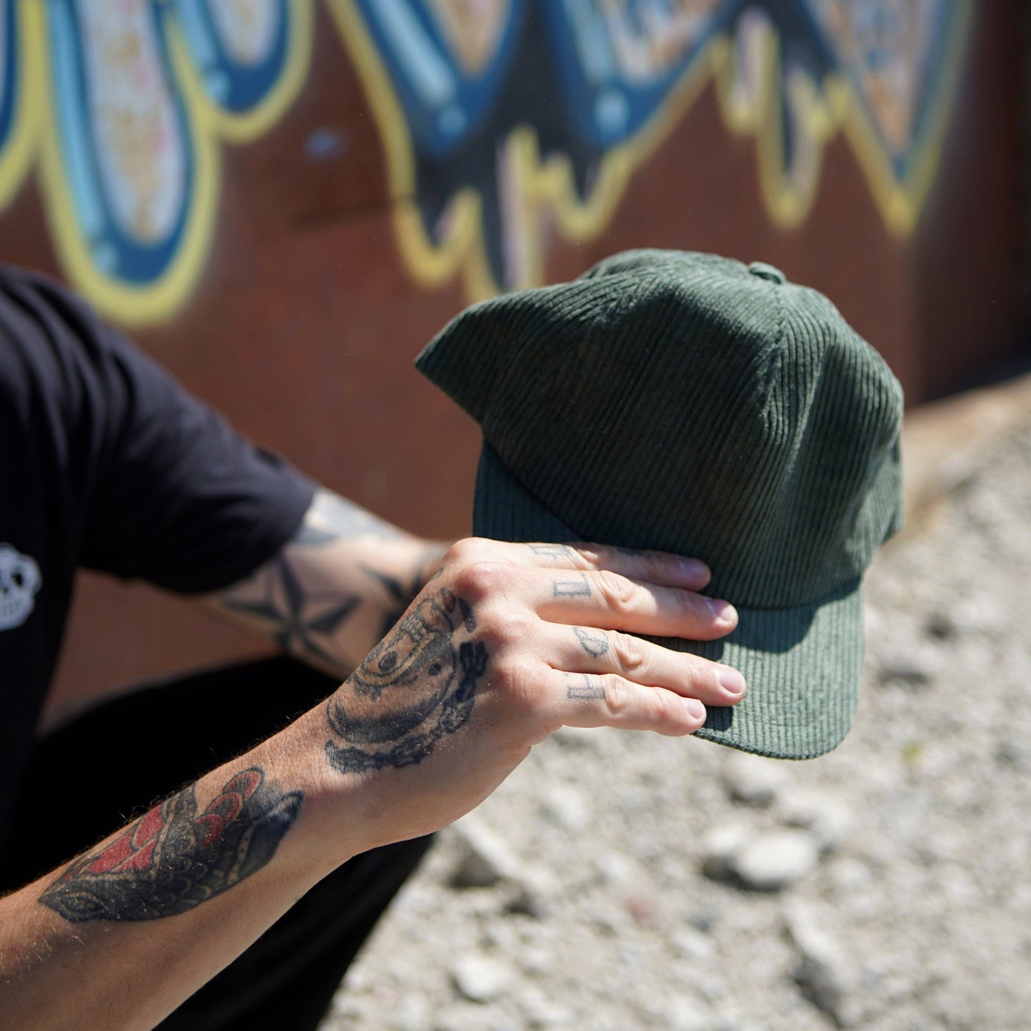 Stuntin Blank Corduroy Hat: Bone