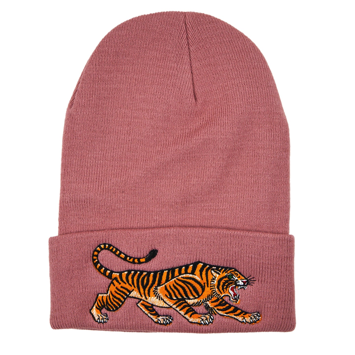 Tiger Beanie: Dusty Pink