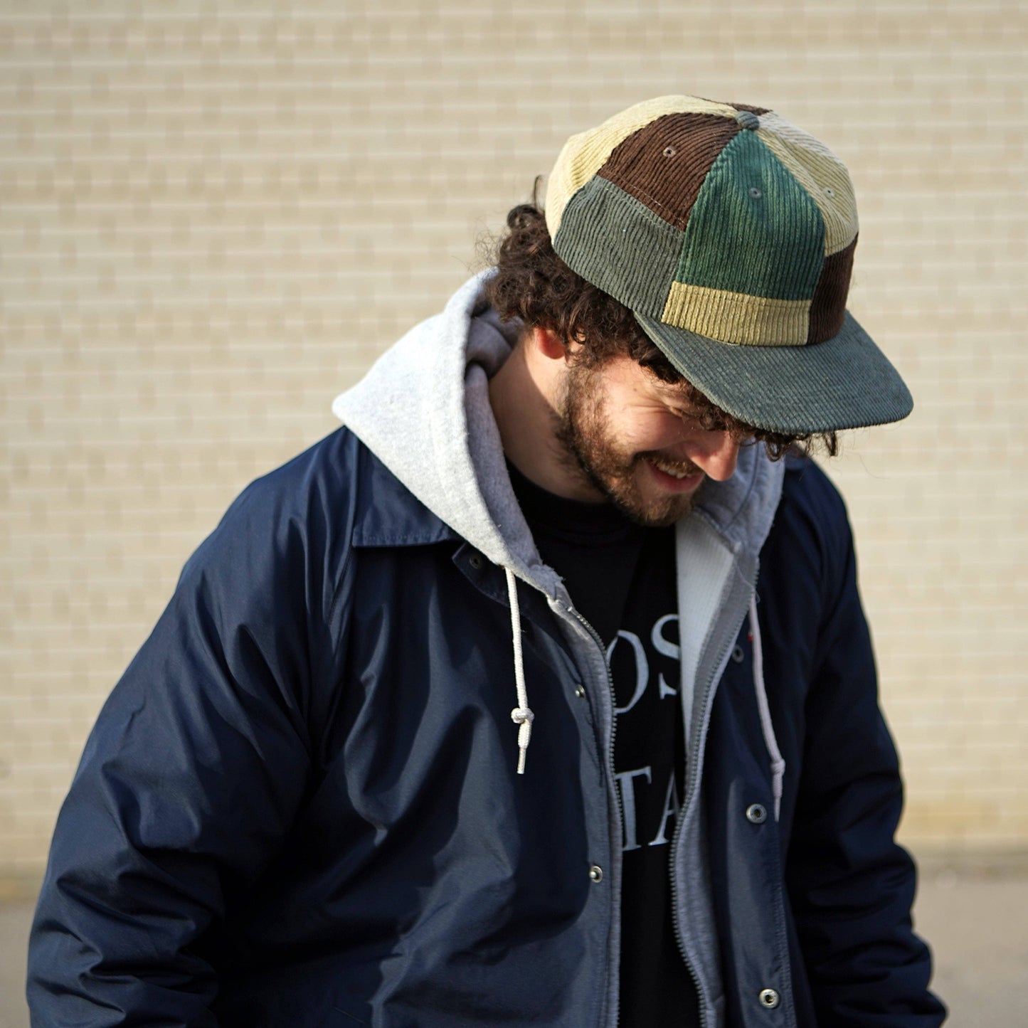 Patchwork Corduroy Hat: Desert