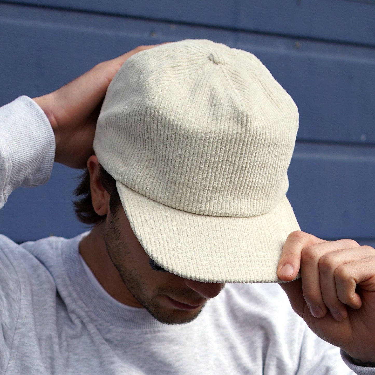 Stuntin Blank Corduroy Hat: Bone