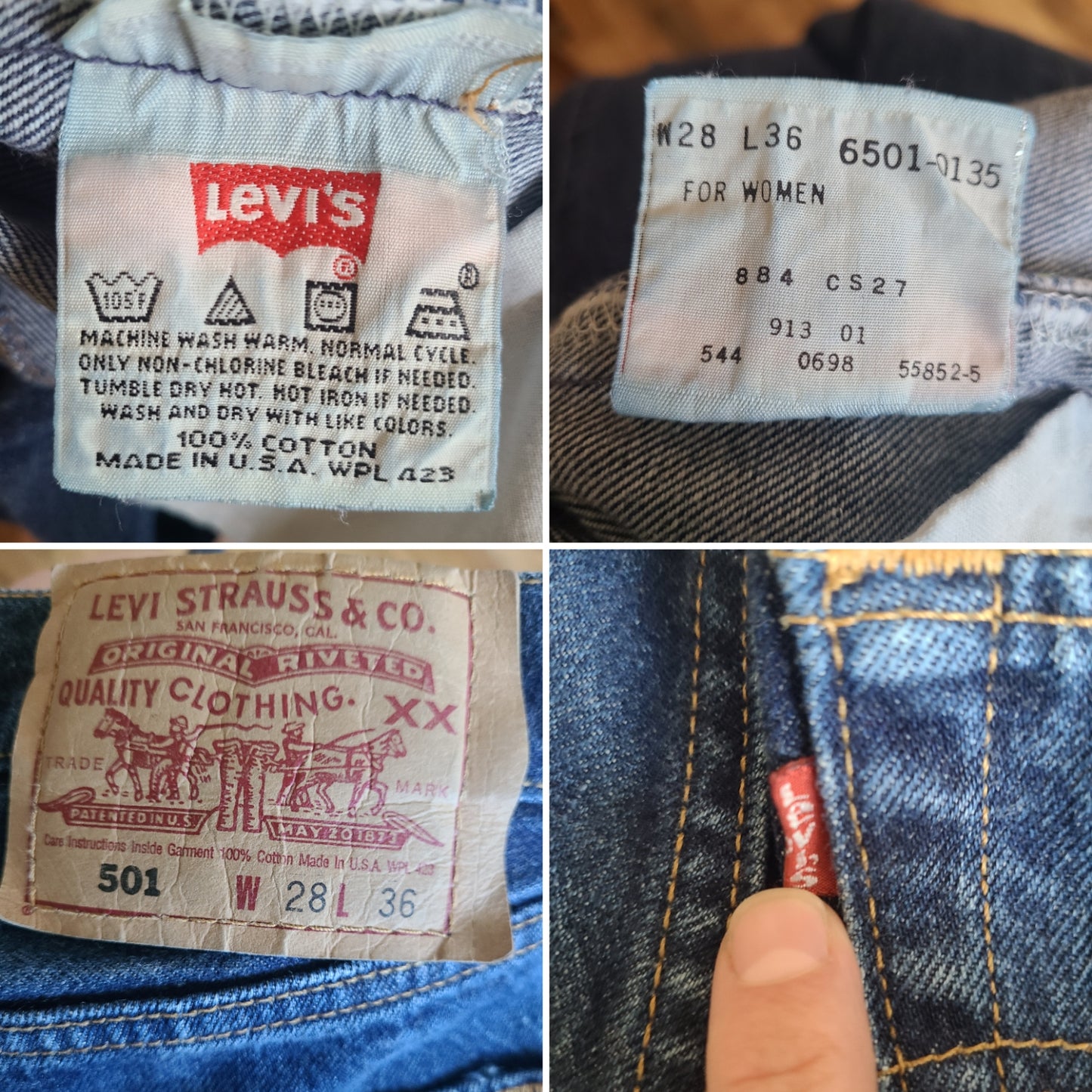 Levi's 501s Made In USA 28 x 30