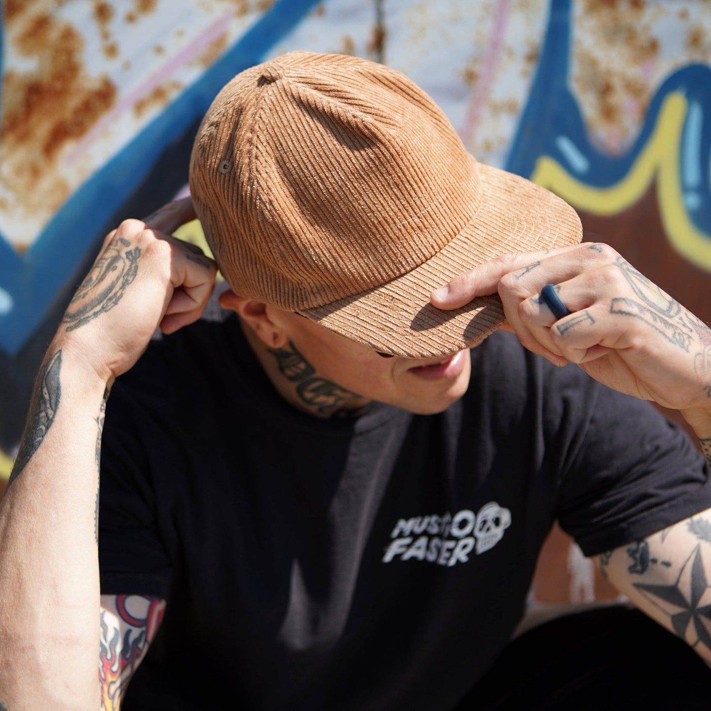Stuntin Blank Corduroy Hat: Black