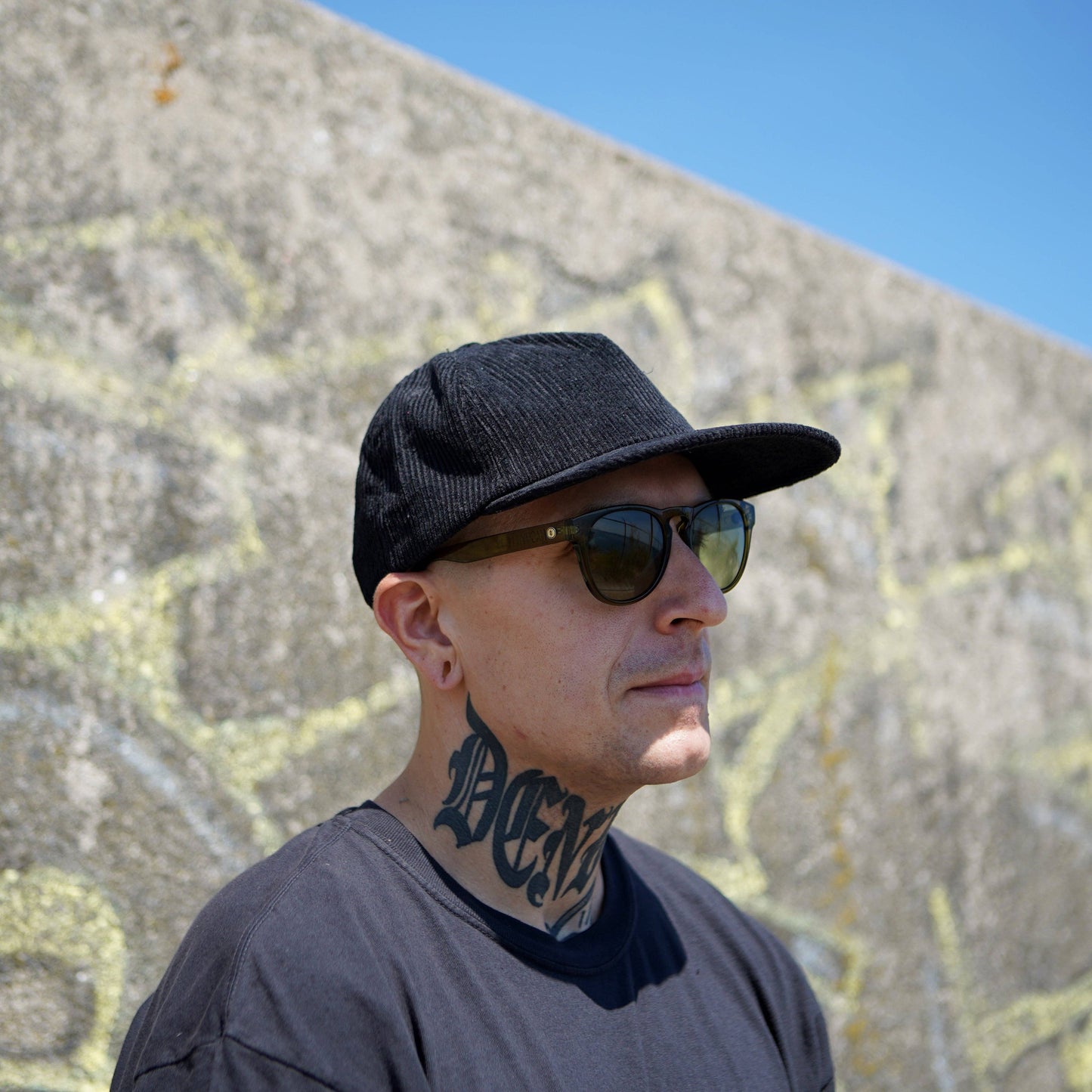 Stuntin Blank Corduroy Hat: Smoke Green