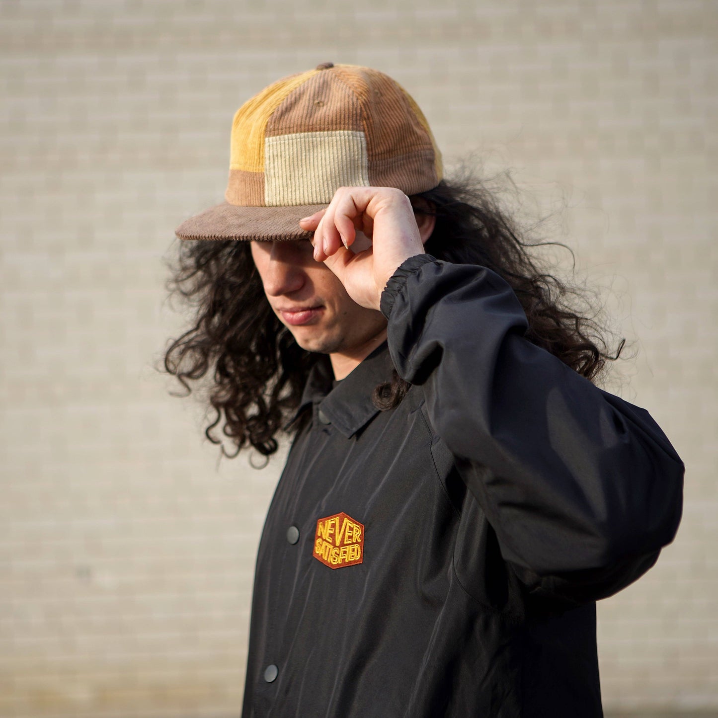 Patchwork Corduroy Hat: Desert