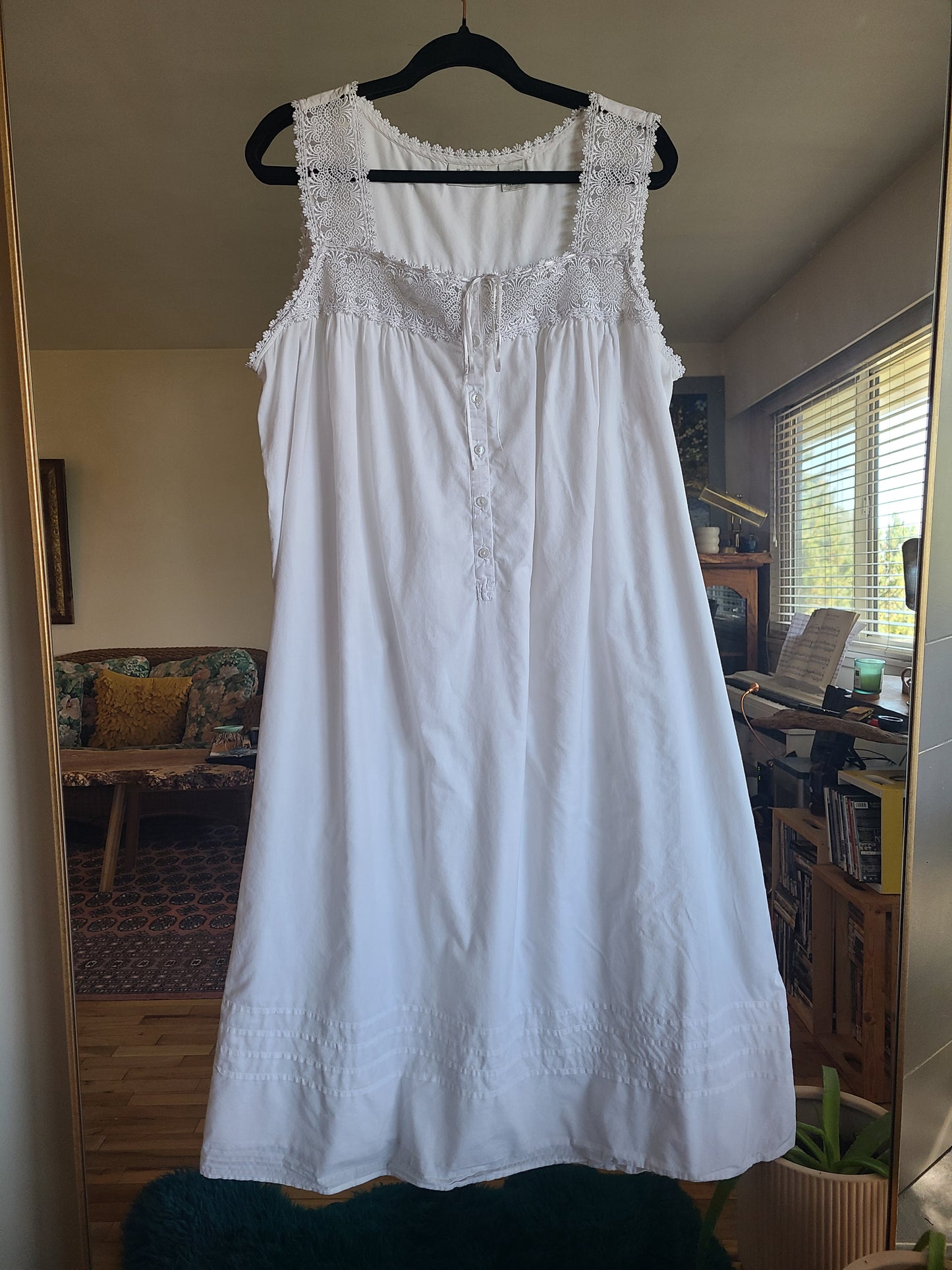 The Felicity White Cotton Nightgown Dress XL