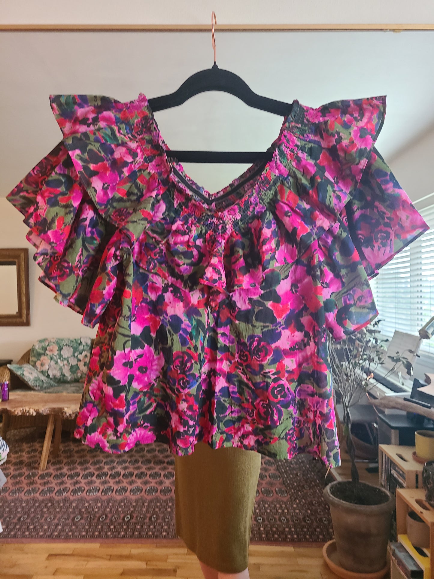 The Felix Ruffle Top by Something Navy NWT S