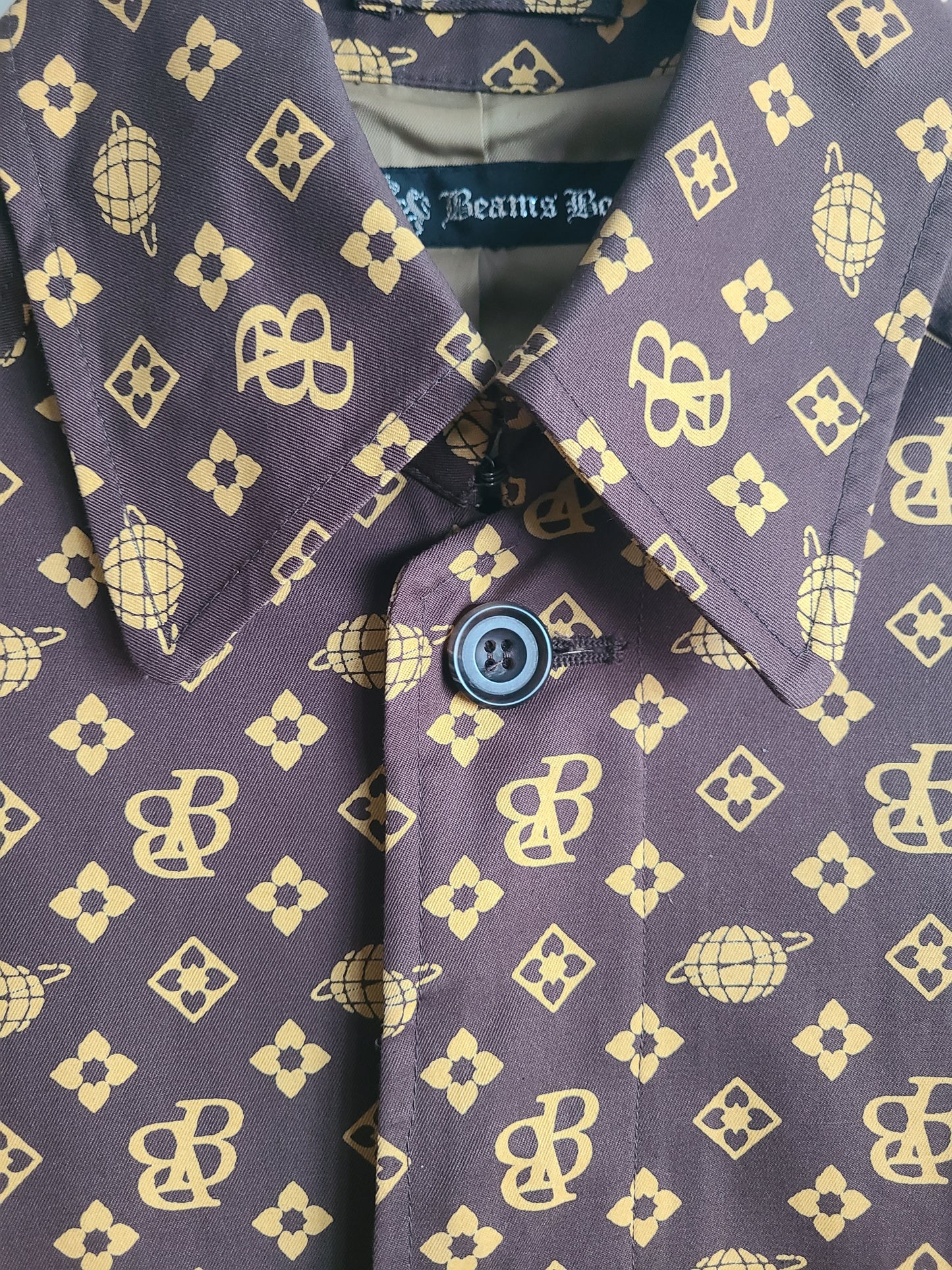BEAMS BOY Vintage Late 90s Y2K Era Signature Monogram Jacket Coat S
