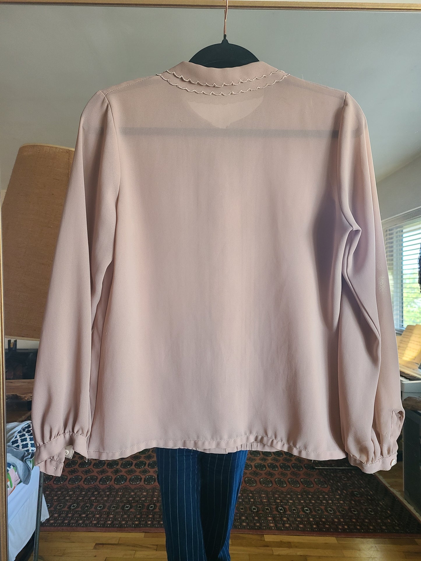The Lady Edith Chiffon Vintage Blouse M
