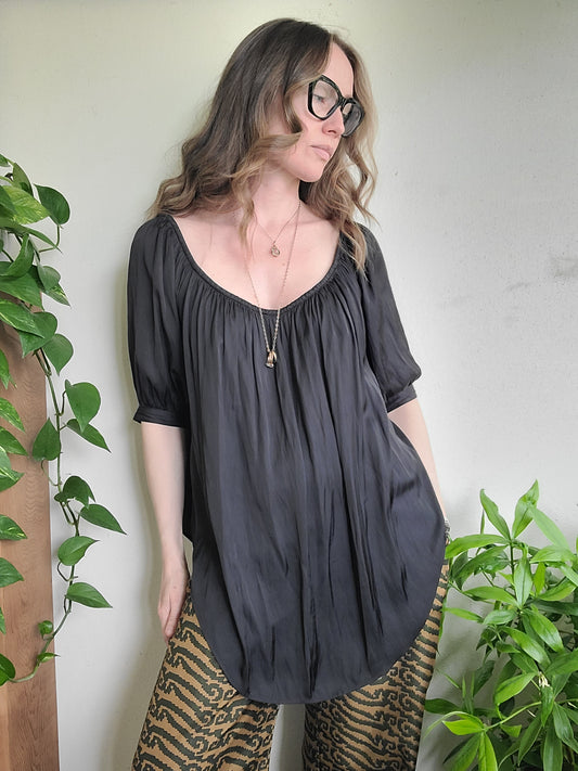 The Gypset Scoop Neck Blouse by Smythe L-XL